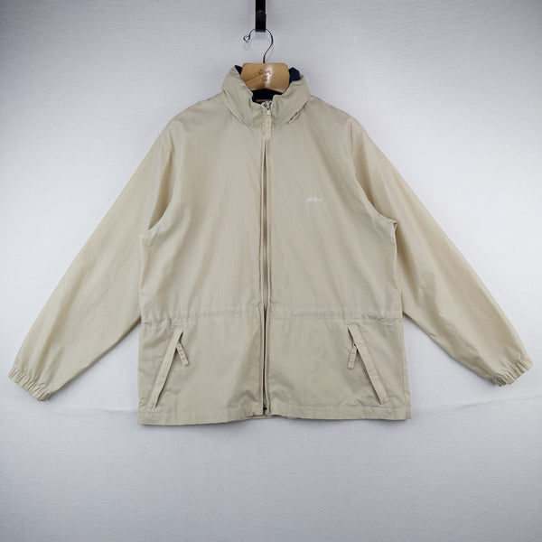 90’s Vtg LL Bean Women’s XL Windbreaker Full Zip Jacket Stowaway Hood *Read