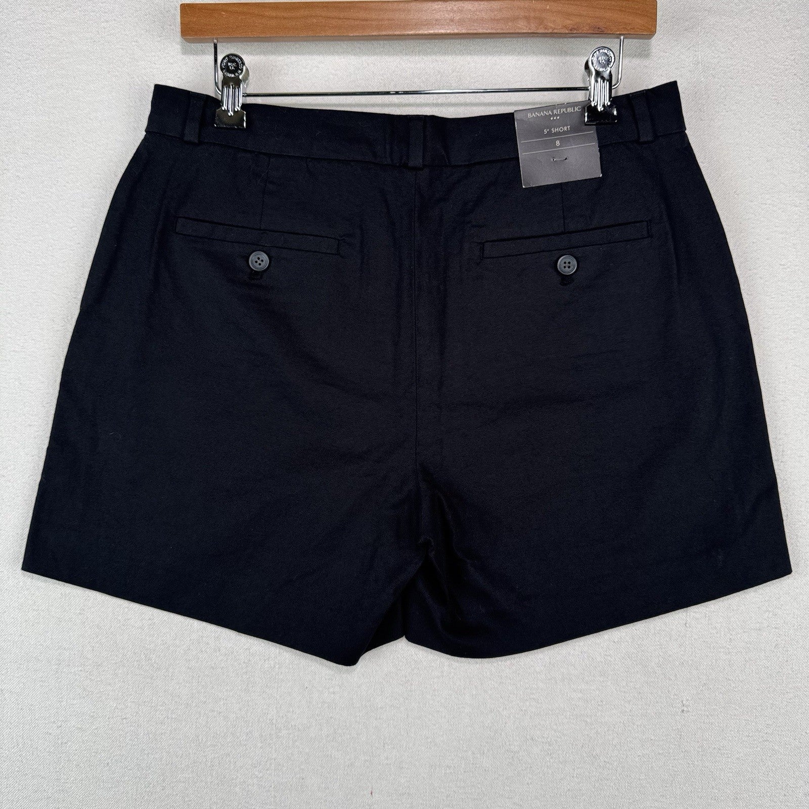NWT Banana Republic Women’s 8 (32x5”) Dress Shorts Black Cotton Spandex