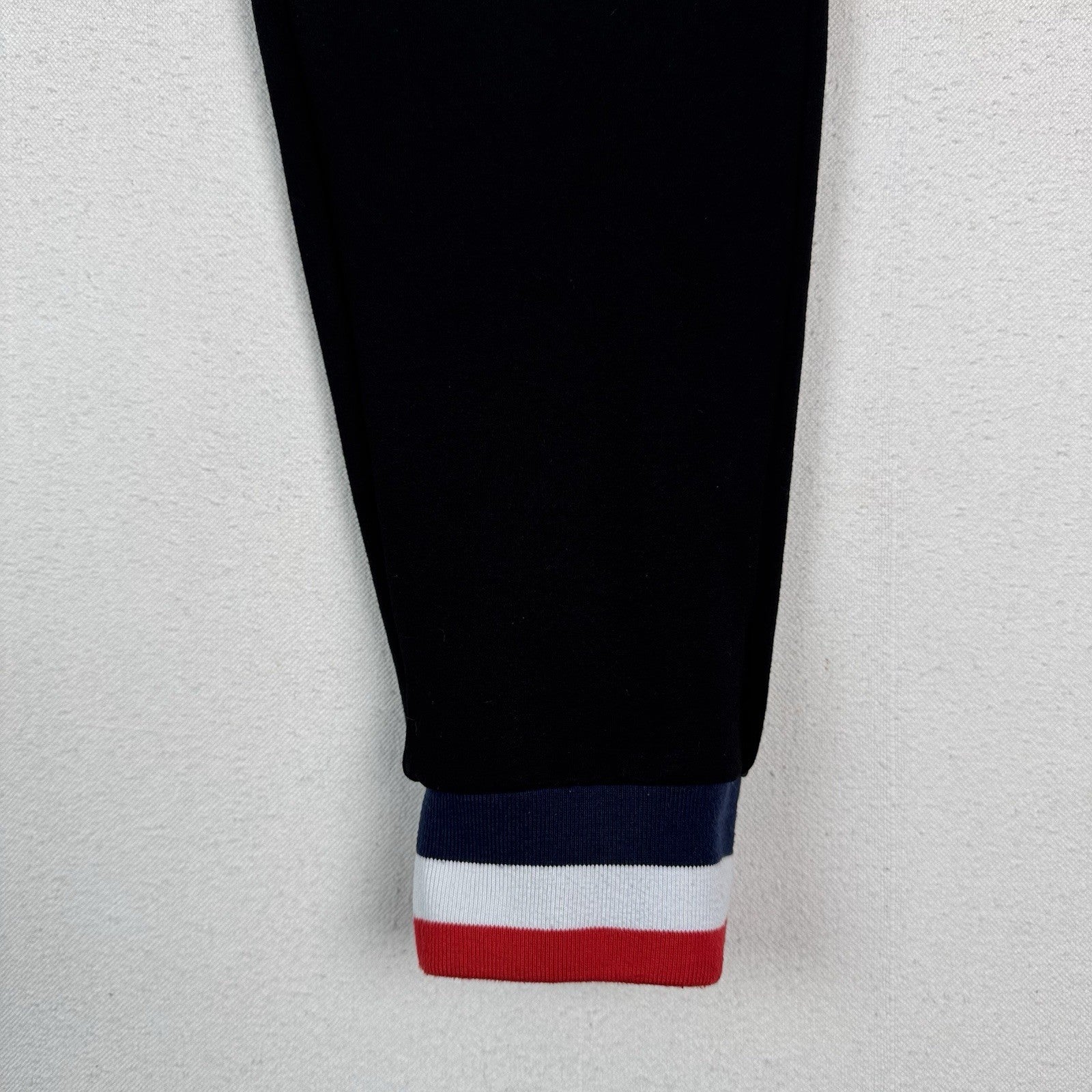 Moncler Logo Jogger Pants Black Tricolor Stripes  XS/S - 26” Inseam/32” Waist*