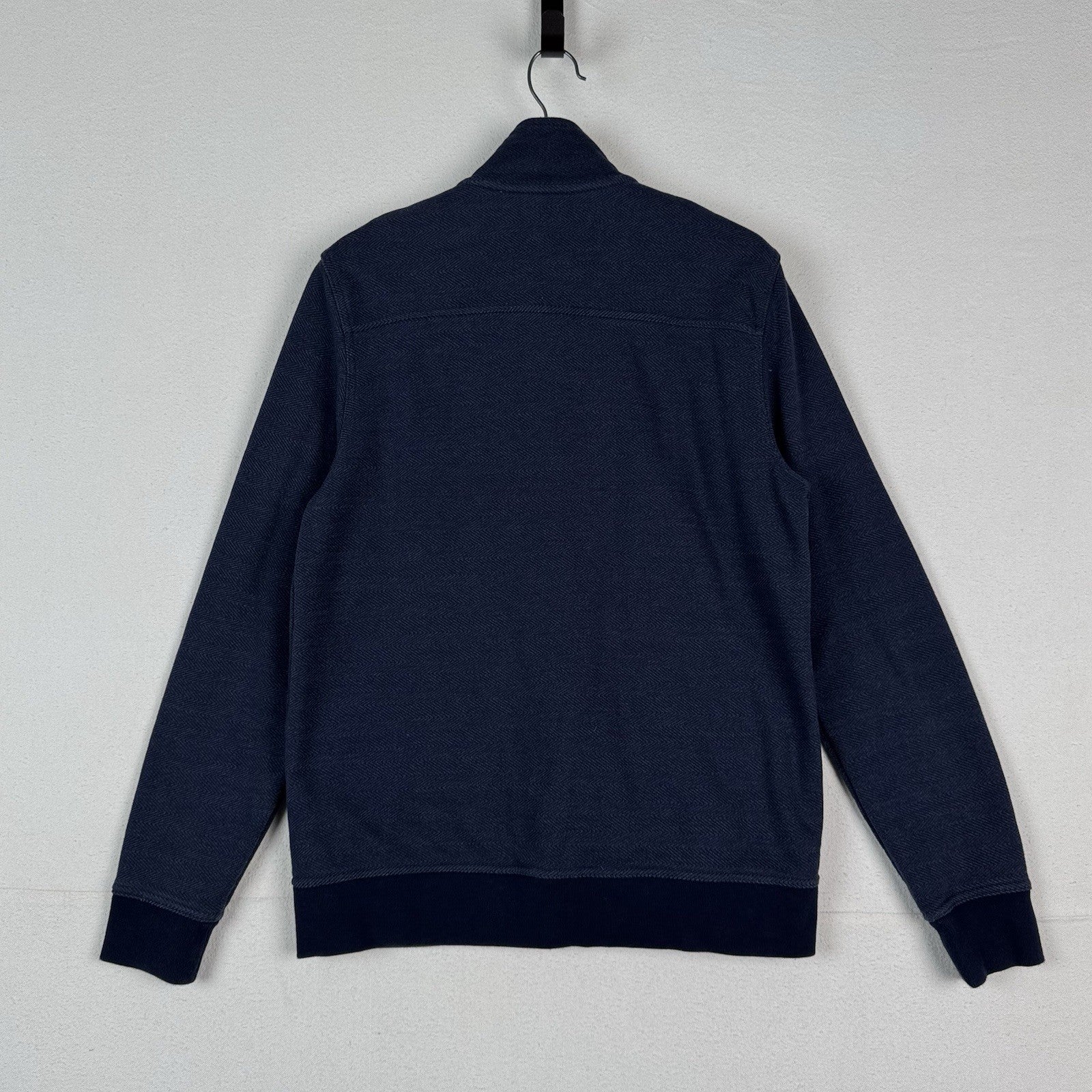 Banana Republic Zip/Button Sweater Herringbone Blue Men’s Large Jacket