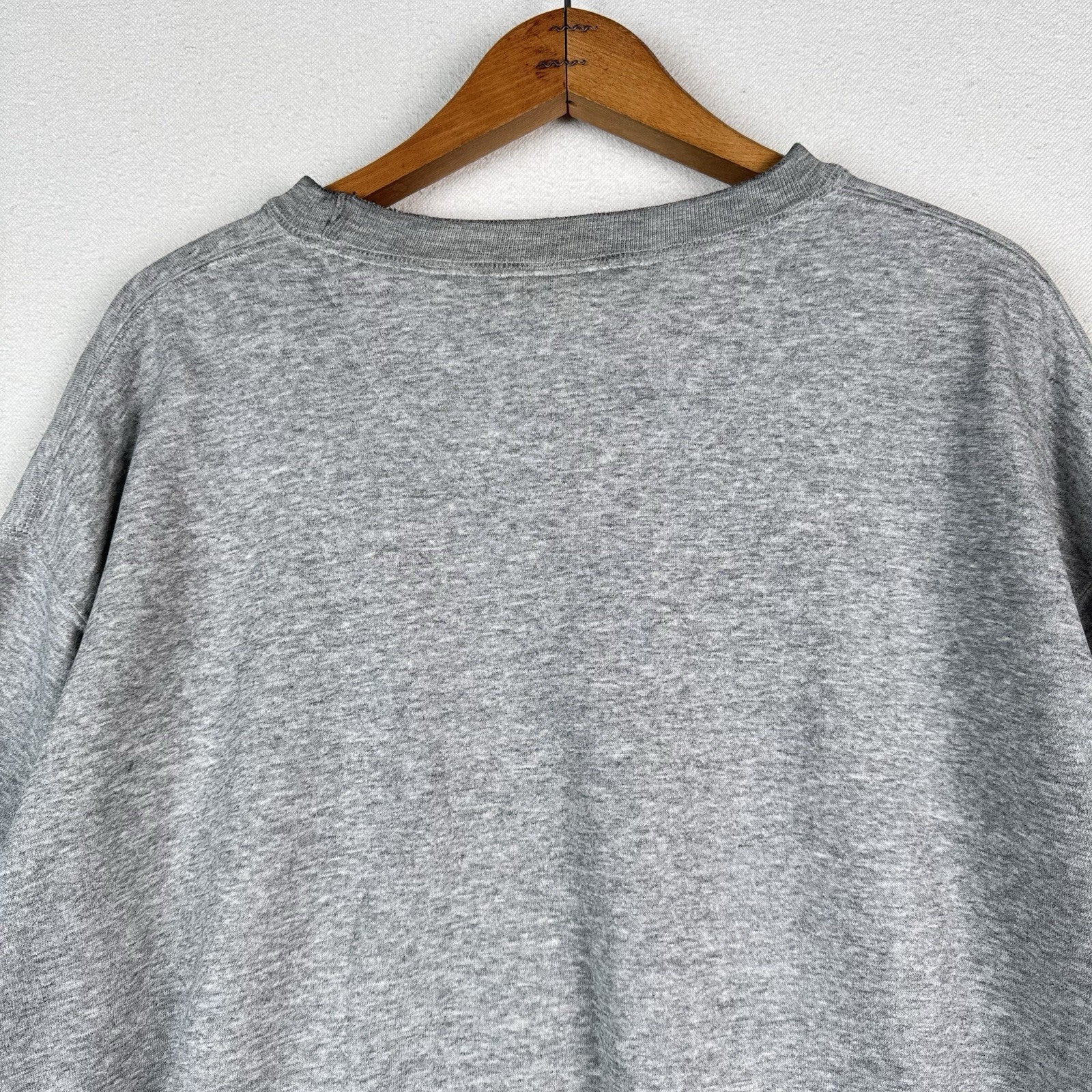 Vintage 90s Nike Center Check Grey Pullover Sweatshirt XL Distressed