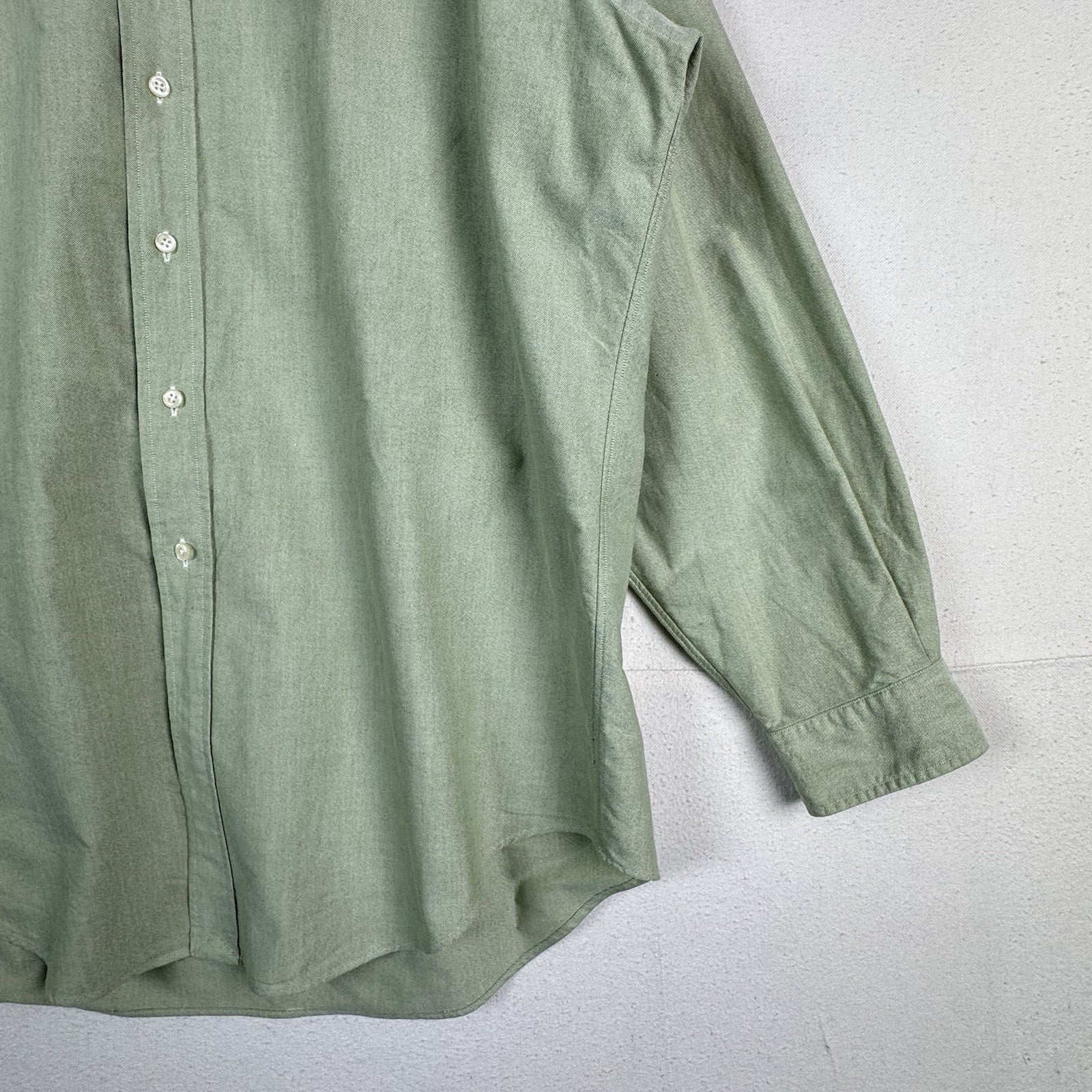 Polo Ralph Lauren Yarmouth Cotton Oxford Long Sleeve Shirt 17 34/35 Green