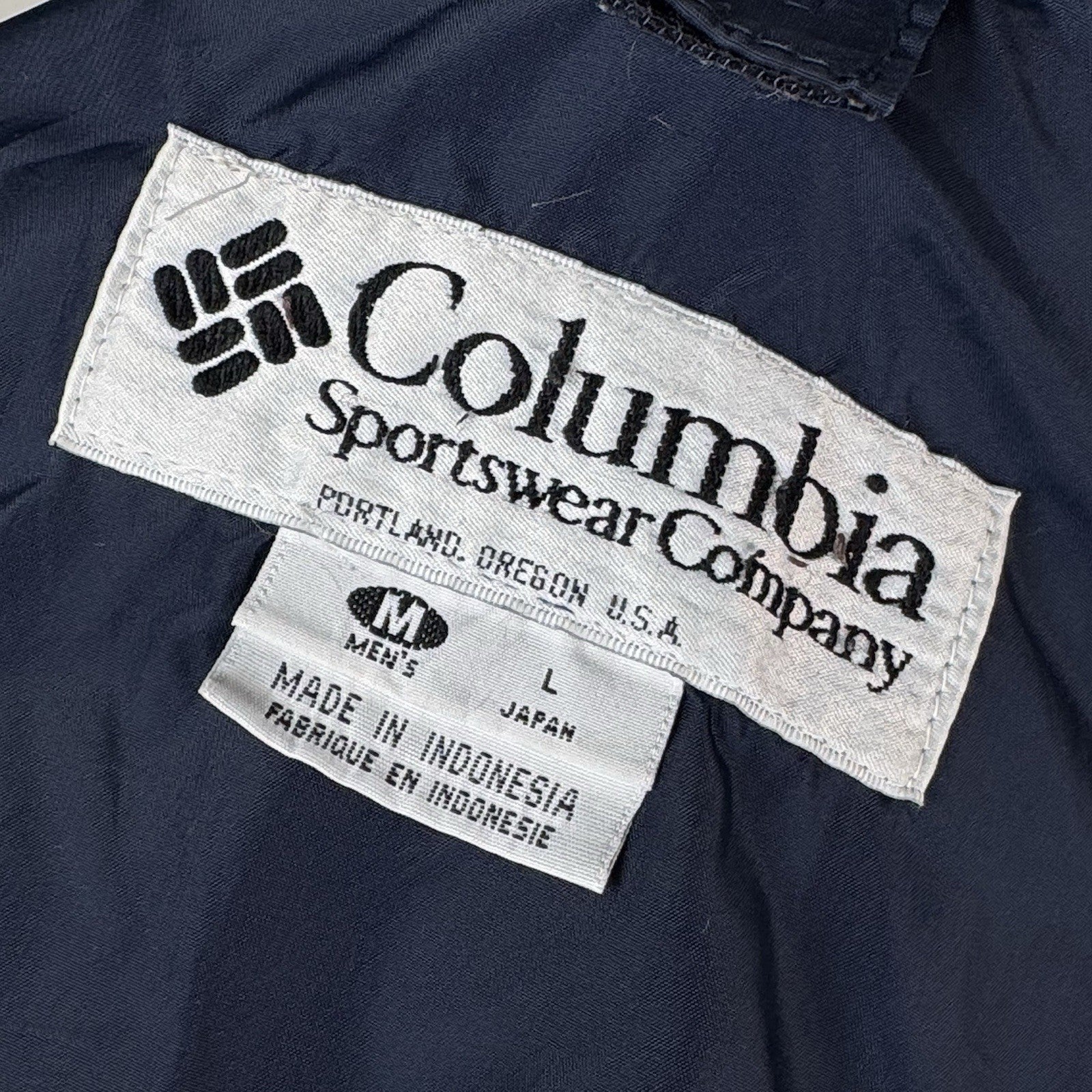 Vtg 90’s Columbia Bugaboo Jacket Men’s M Full Zip Blue Gray Orange *Shell Only