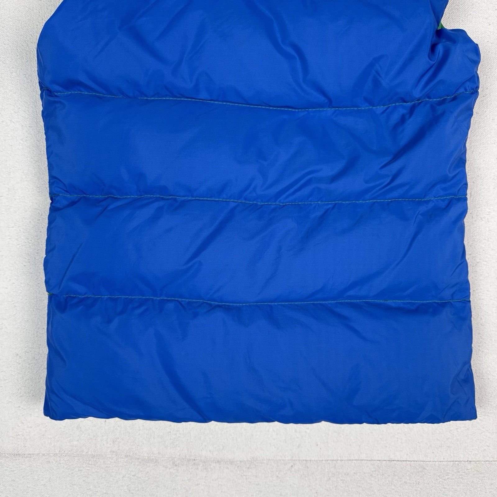 Vintage 70’s Gerry Goose Down Vest Reversible Blue Green Made USA XS (Youth L)