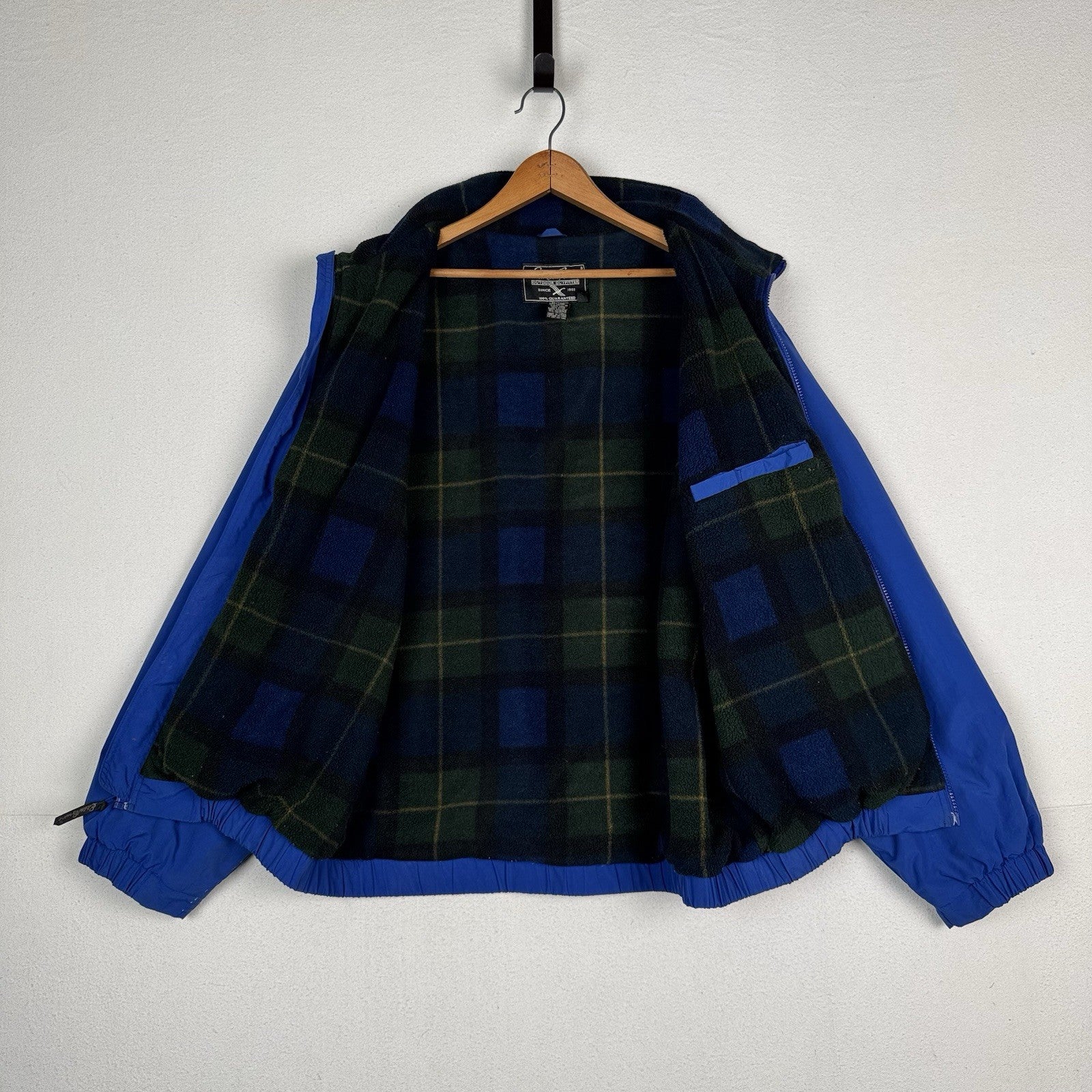 Vintage Eddie Bauer Men’s Polartec Blue Nylon Insulated Windbreaker Jacket *Read