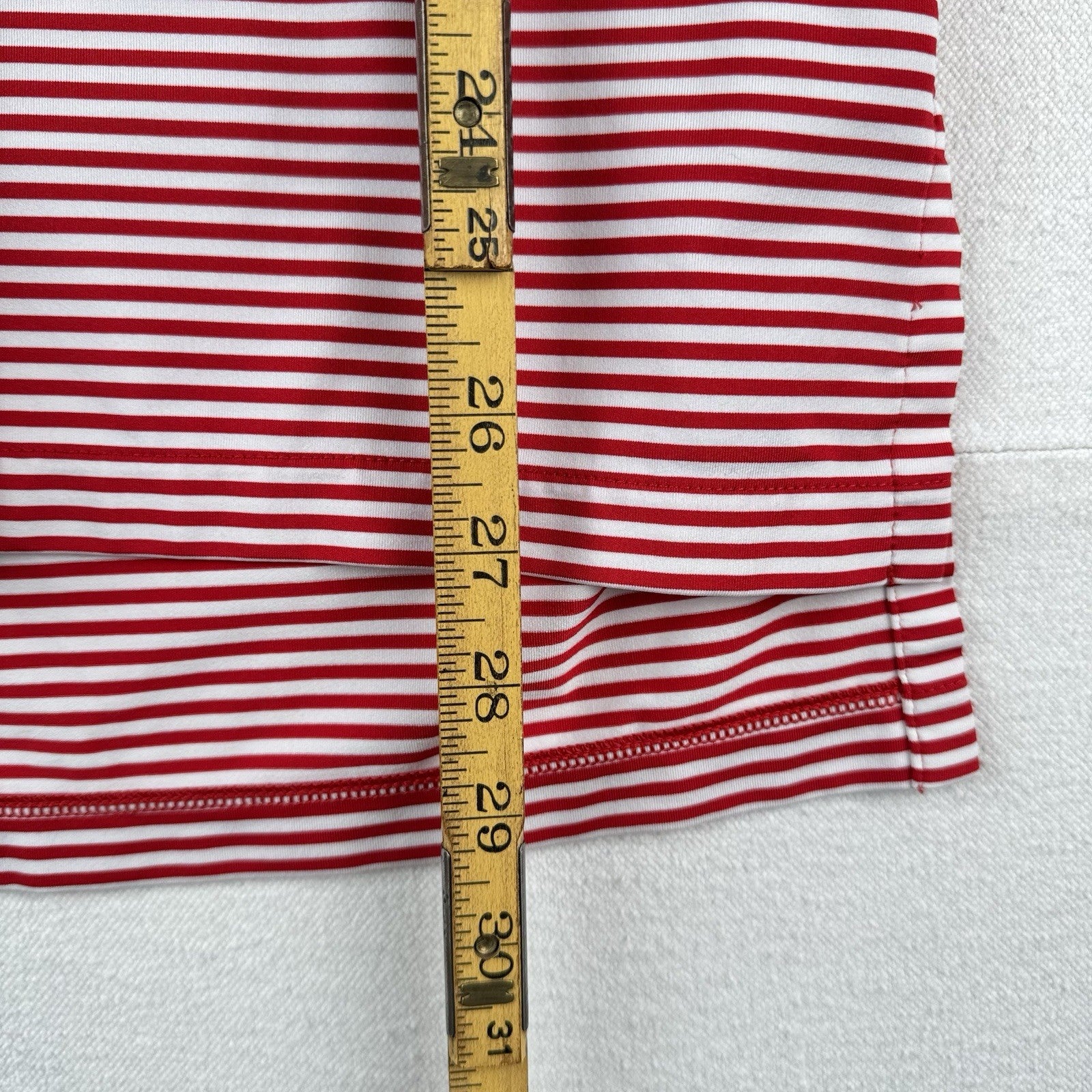 Polo Ralph Lauren Mens Small Performance Polo Shirt Red White Stripes Candy Cane