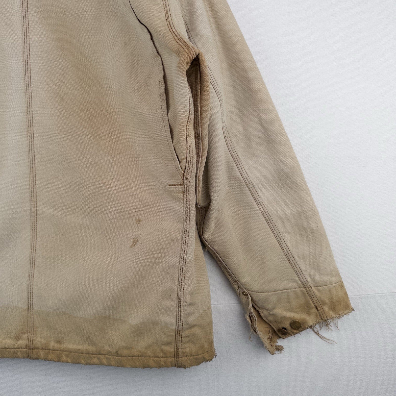 80’s Vtg Carhartt XL (48) Duck Chore Blanket Lined Coat Jacket USA *Distressed