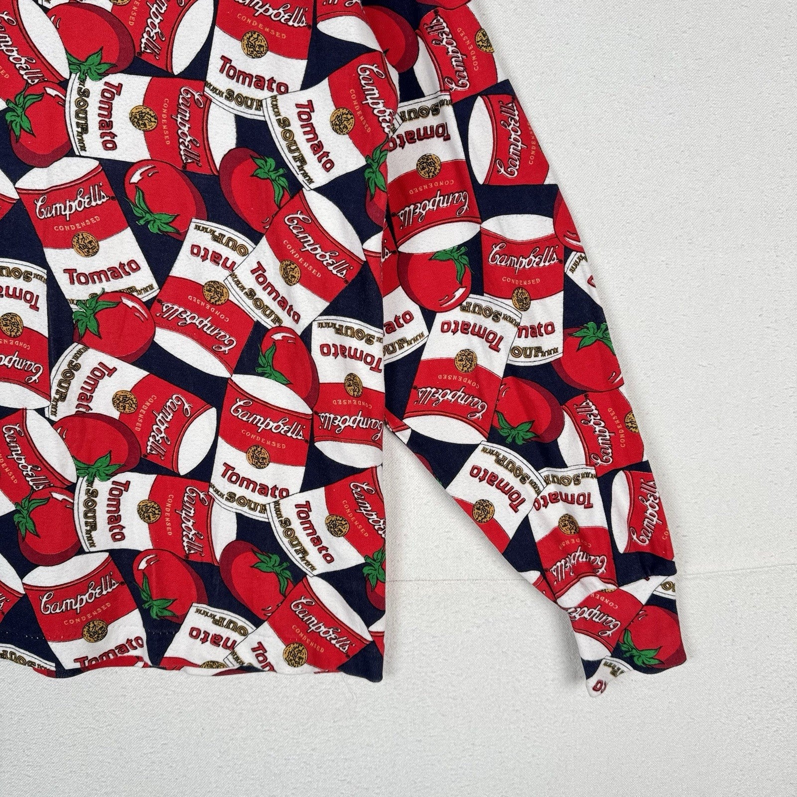 Vtg Campbell’s Tomato Soup Pop Art 60s Andy Warhol Soup Can Turtleneck XL USA