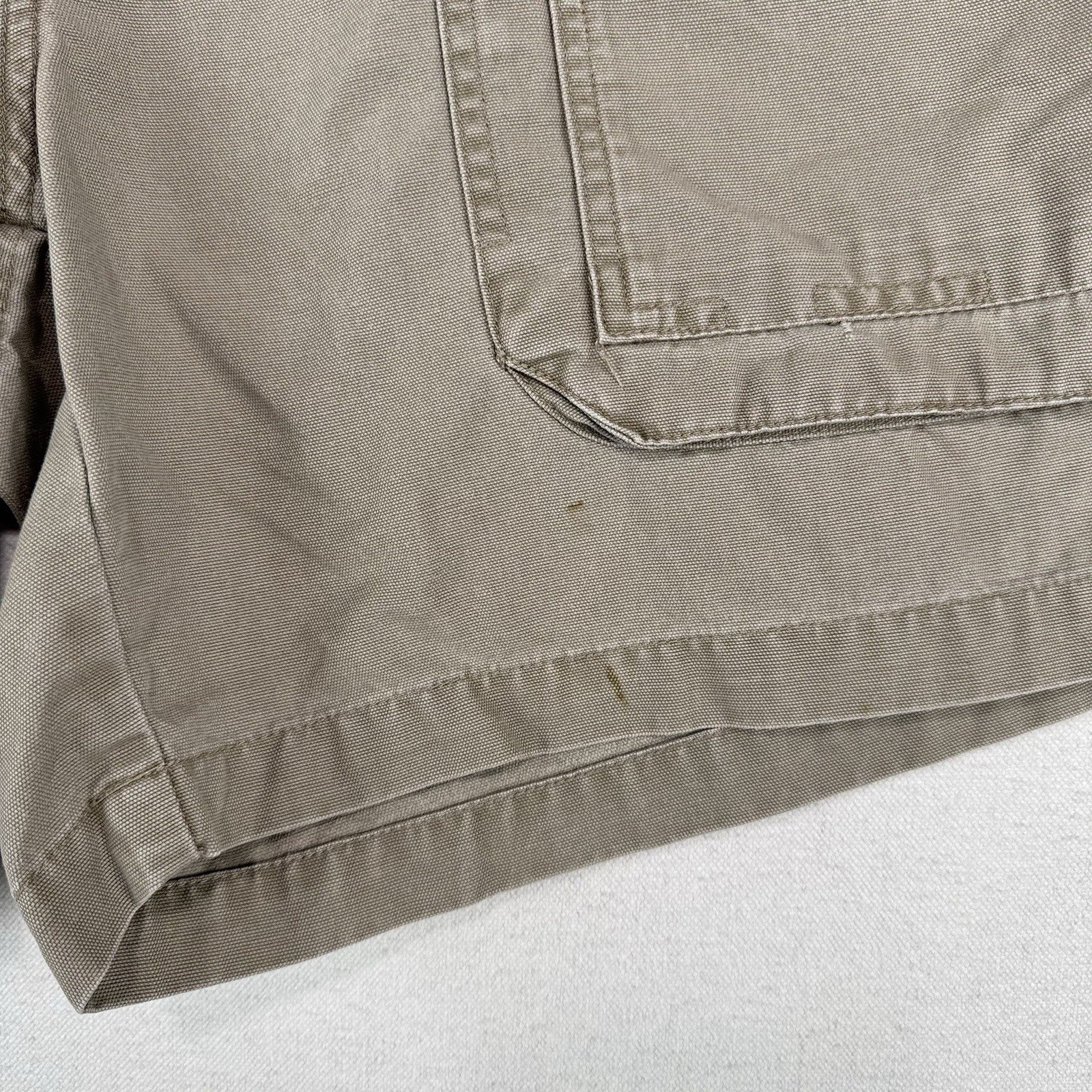 Men's "Columbia" Size XL (W38xL8.5) Olive Green, Elastic Side, Cargo Shorts