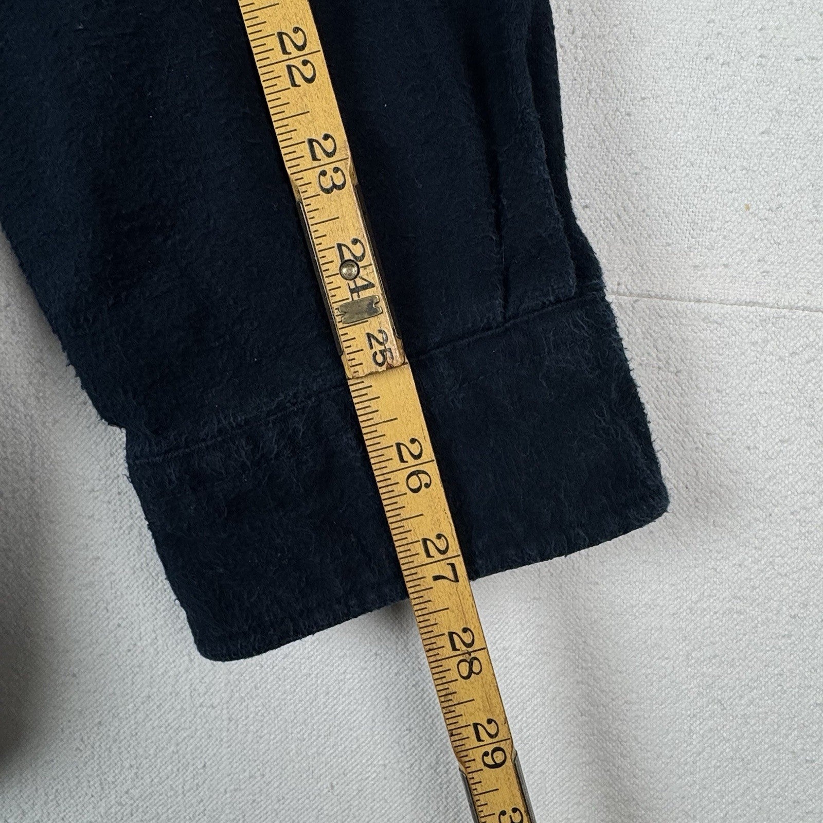 L.L. Bean Traditional Fit Men’s XL Tall Chamois Flannel Shirt Navy Blue