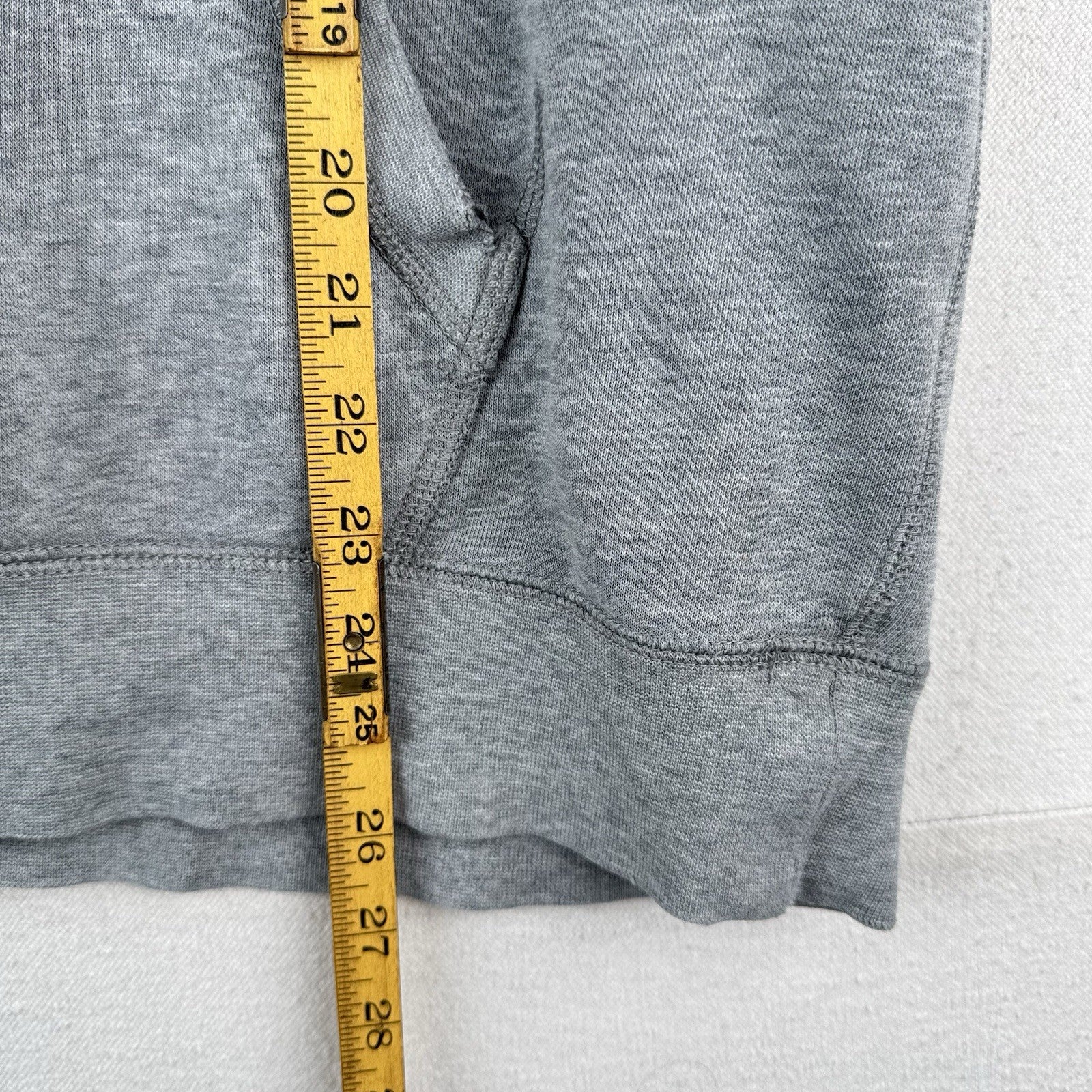 90’s Vtg Nike Swoosh Pullover Hoodie Grey Sweatshirt Red Tag Men’s L *Distressed
