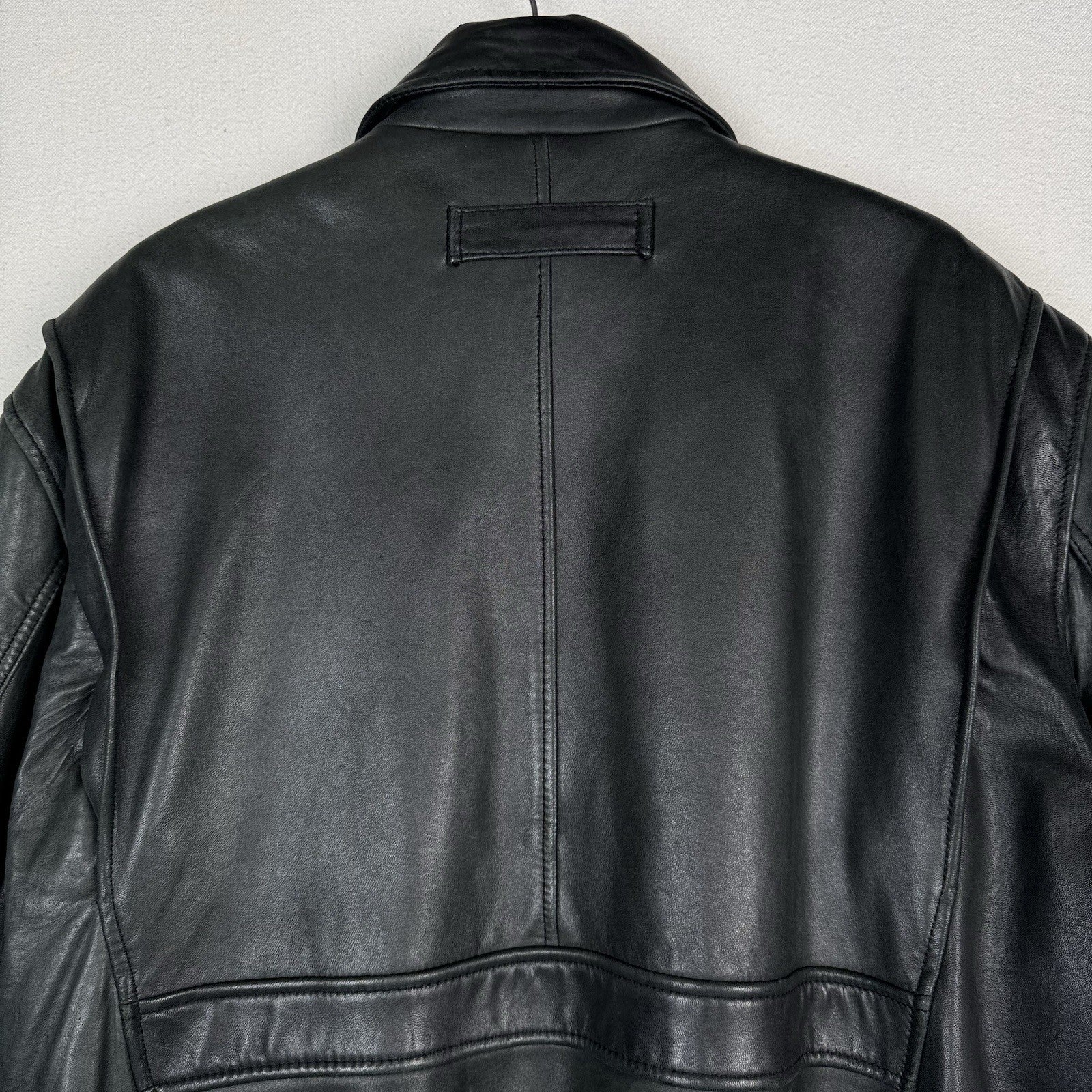 Roundtree And Yorke Genuine Lamb Skin Soft Leather Bomber Jacket Men’s XL Green
