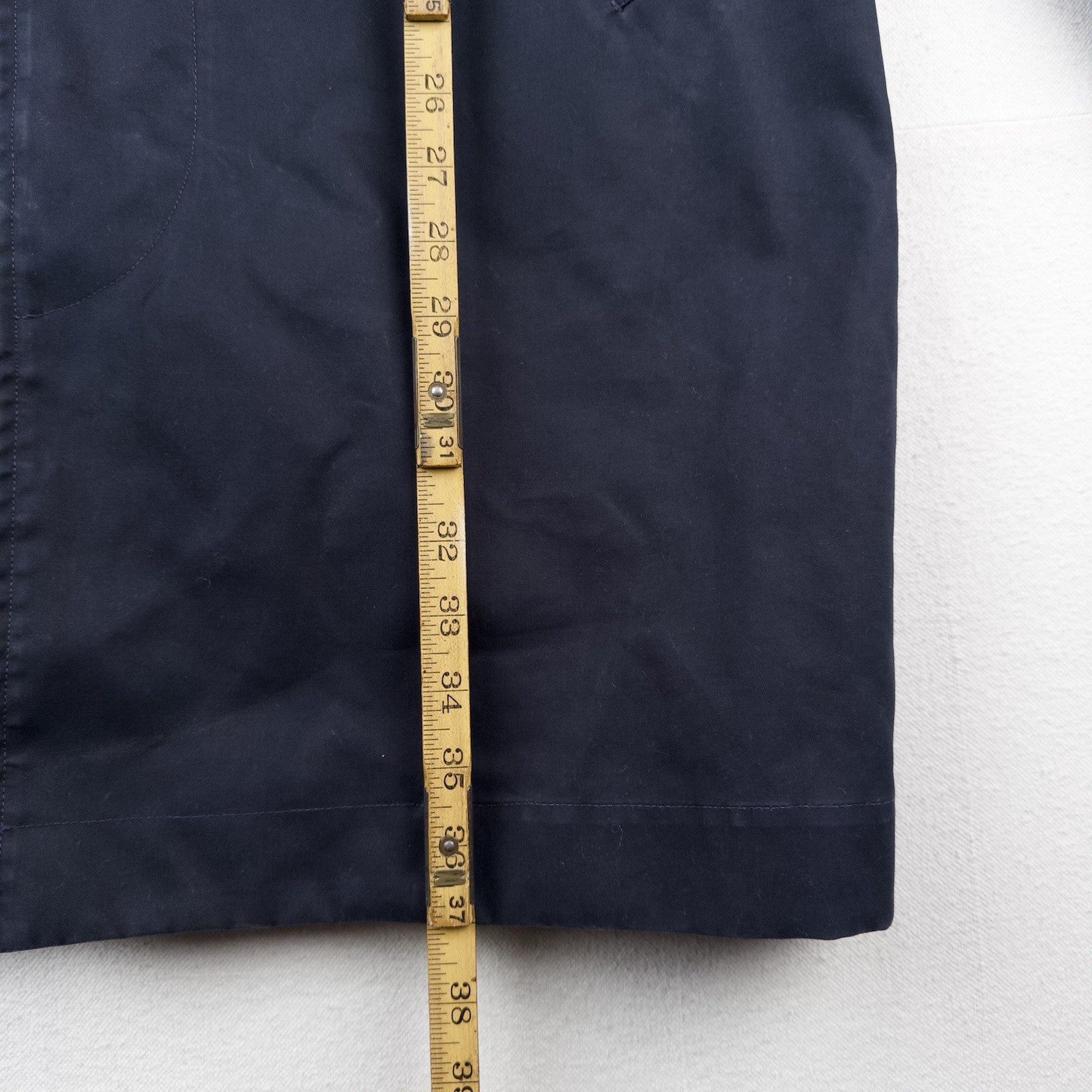 APC Navy Blue Hooded Trench Rain Coat Mac Parka Jacket Men’s Small S