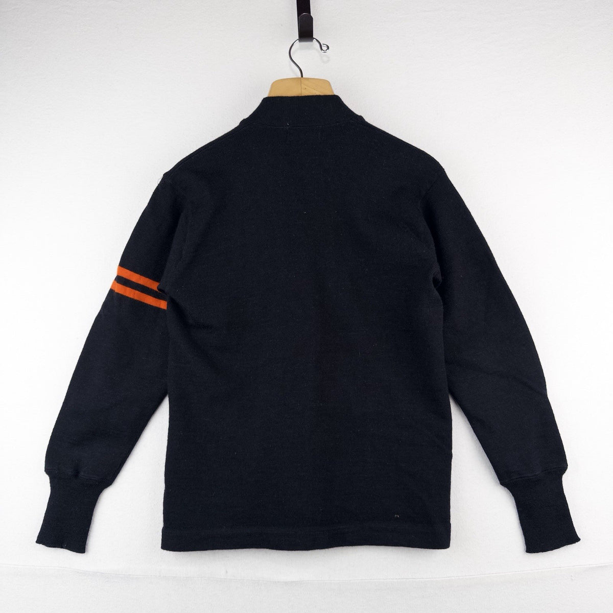 40’s Vtg Murray’s Knit Varsity Cardigan 32” XS / Youth M Black Orange Princeton
