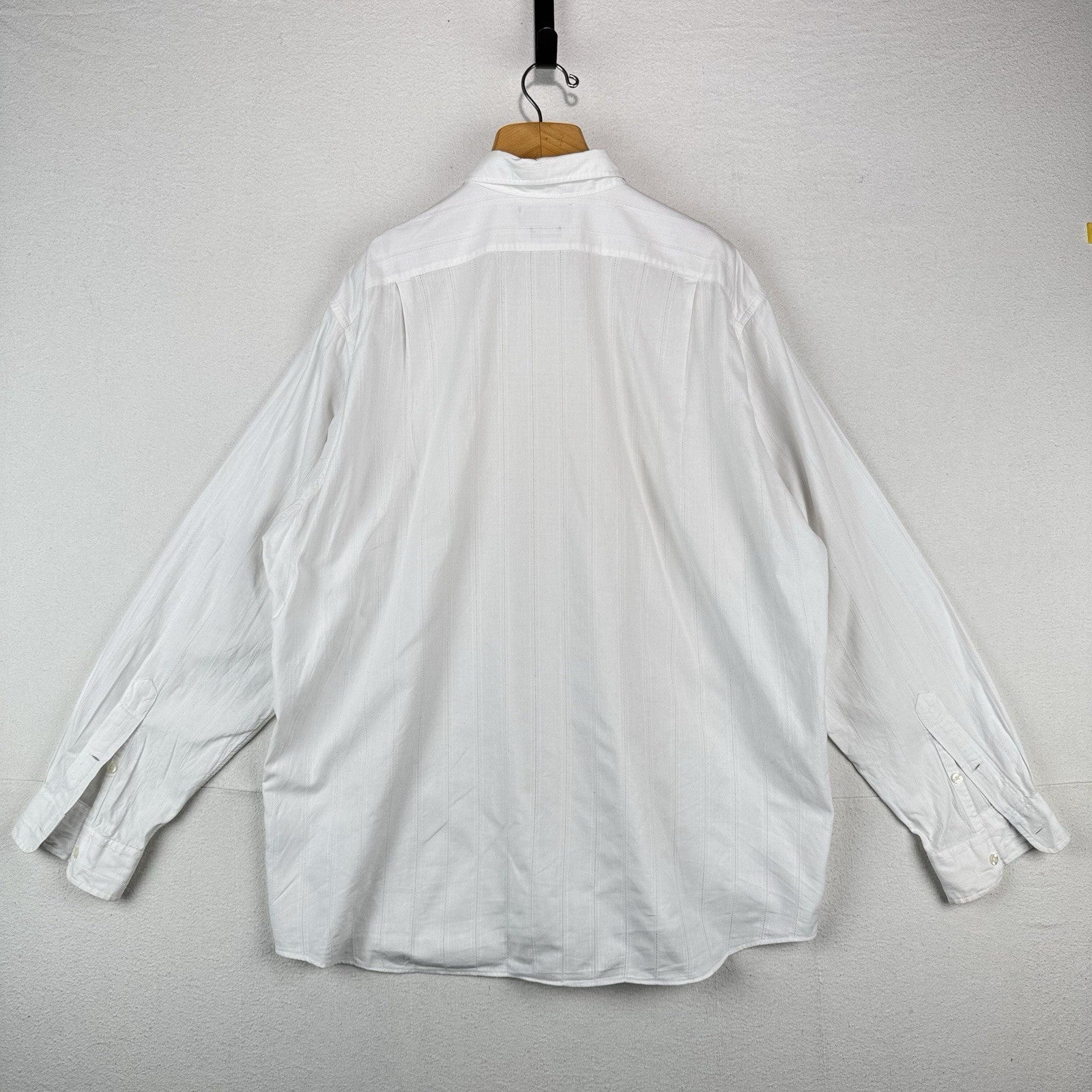 Vtg Polo Ralph Lauren Mens 2XL Chapman White Dobby Button Up Shirt 100% Cotton