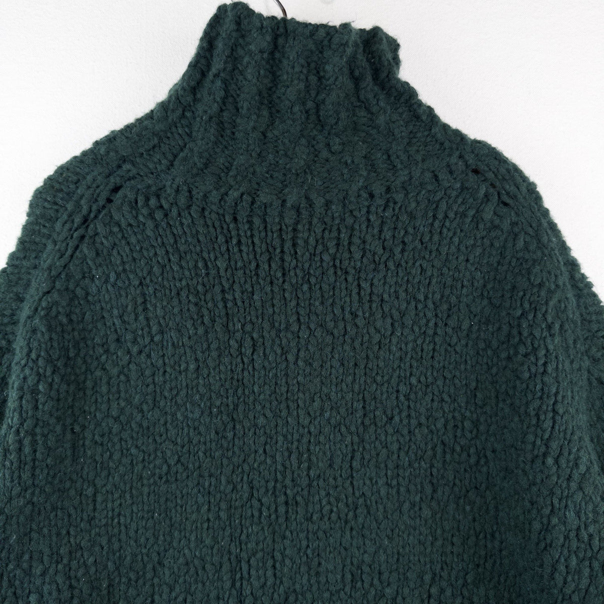 J. Crew Women's L-XL Wool/Alpaca Forest Green Oversized Turtleneck Sweater
