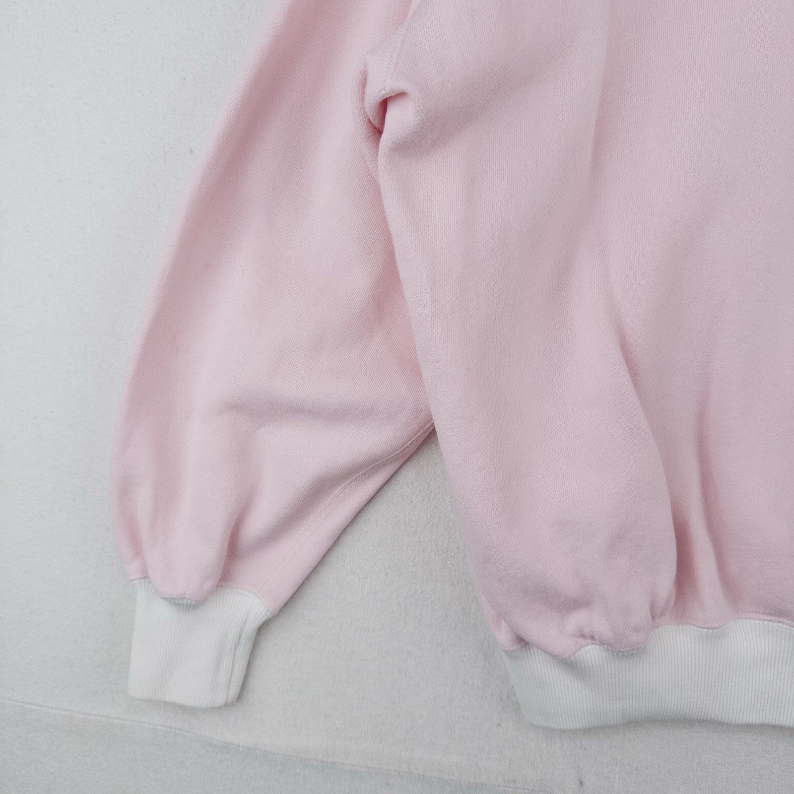 90s Ralph Lauren Womens Small Pink White Shawl Collar Fleece Pullover Sweatshirt
