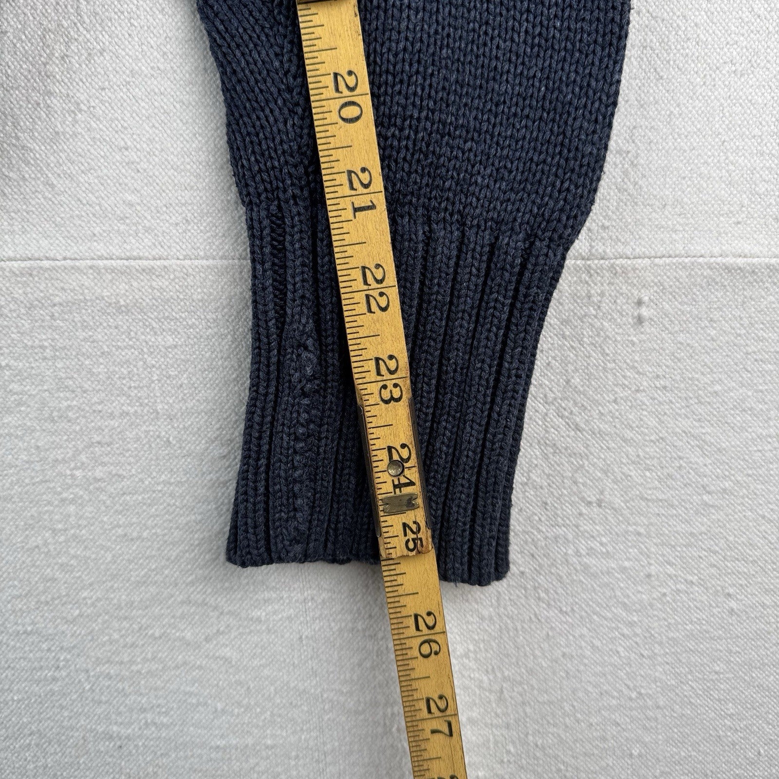 90’s Vintage Polo Ralph Lauren Sweater Men L Navy Blue Knit Pullover Blue Pony