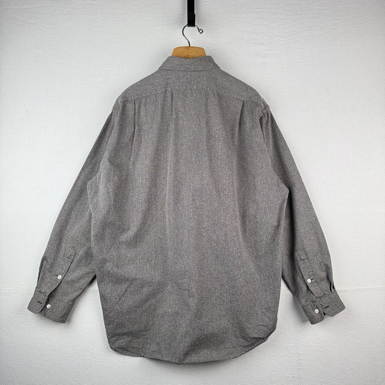 90’s Vintage Polo Ralph Lauren Men’s XL Cotton Workshirt Grey Brown