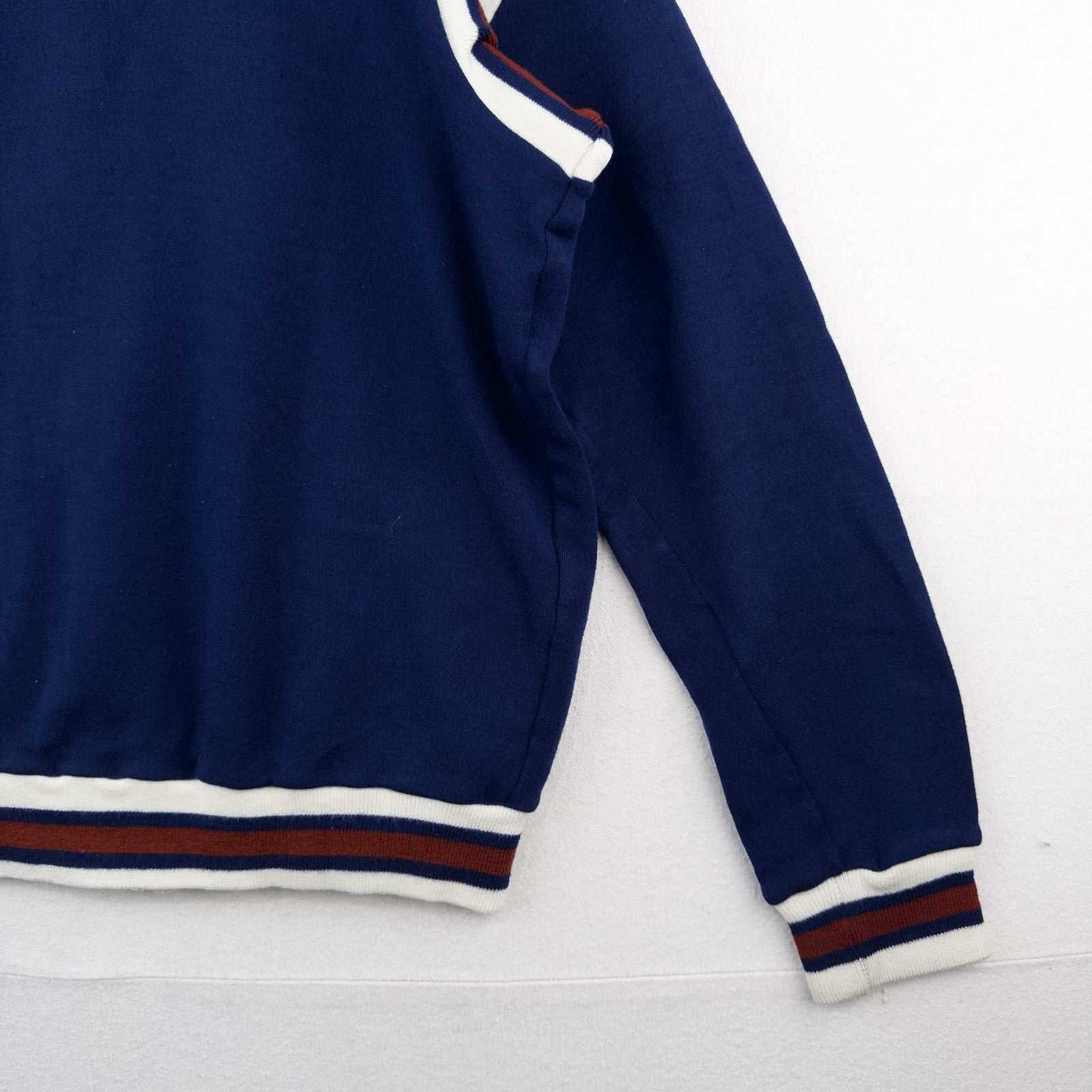 70’s Vtg Winning Ways Zip Up Track Jacket Blue Red Acrylic Men’s L