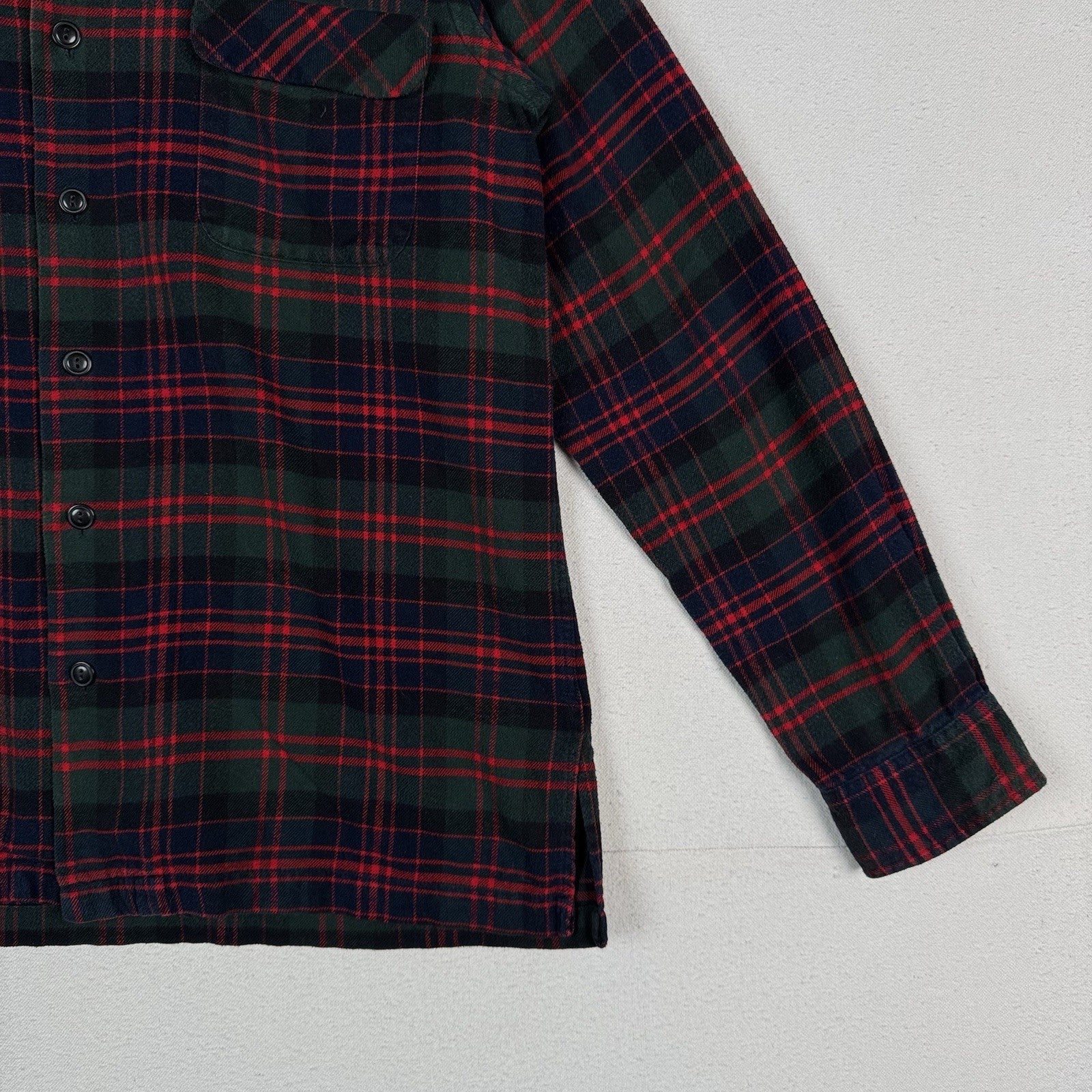 Vtg Ralph Lauren Polo Sport Tartan Plaid Flannel Ski Camp Work Shirt Mens Size M