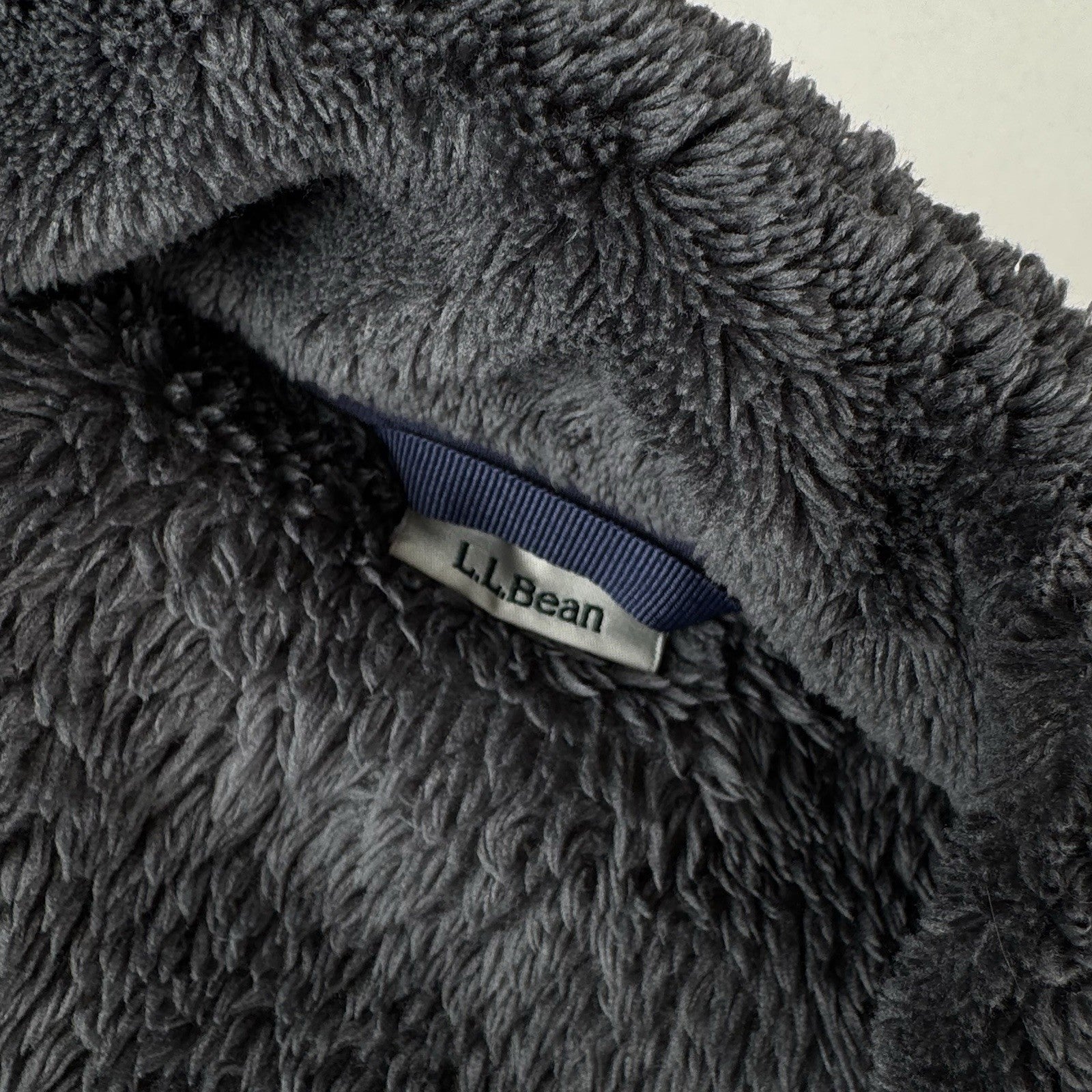 LL Bean Women’s  XL/2XL Gray Thick High Pile Fleece 1/4 Snap Pullover Jacket