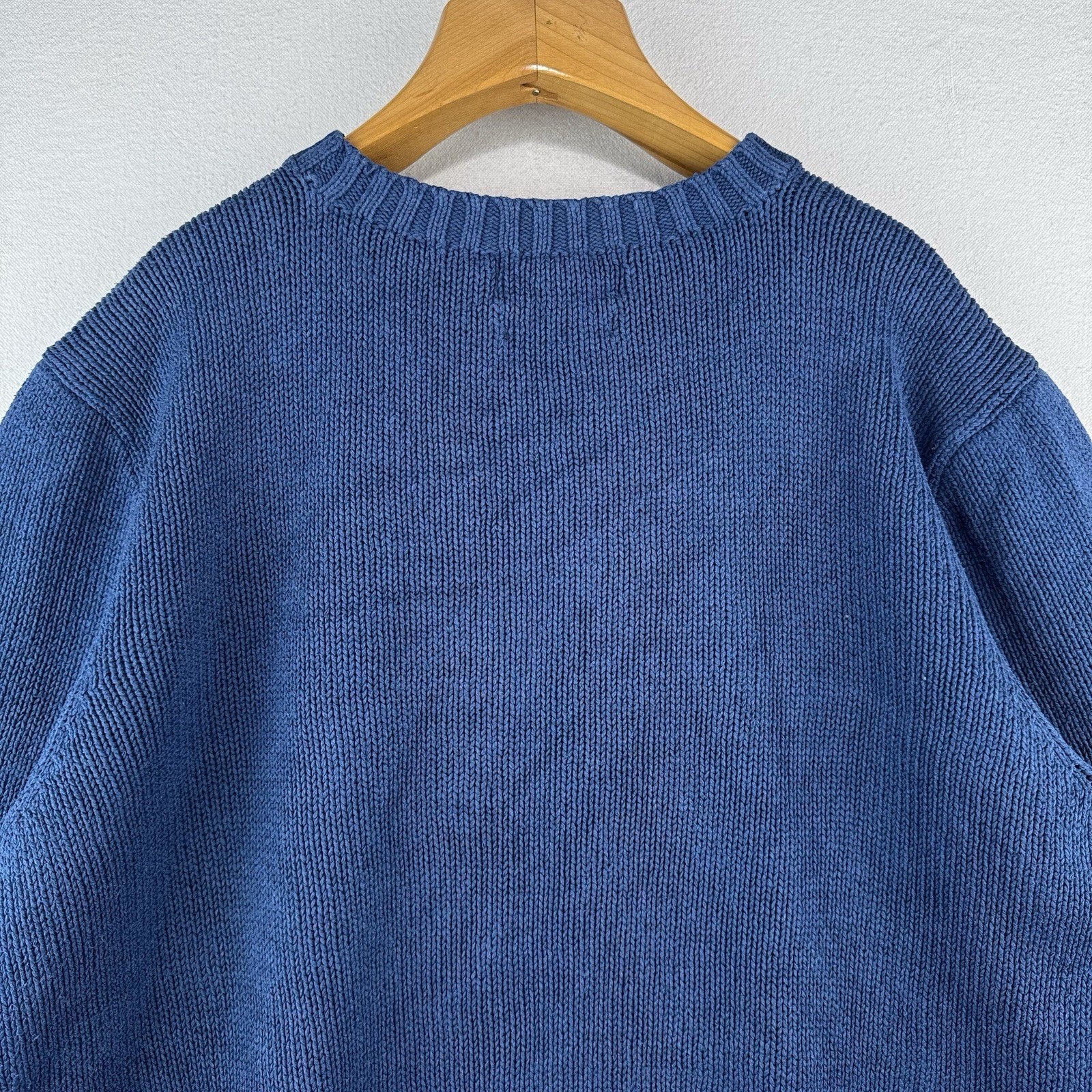 90’s Vintage Polo Ralph Lauren Sweater Men’s 3XLT Blue Knit Cotton
