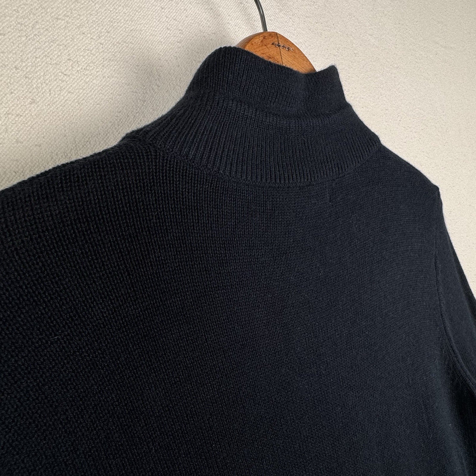 Banana Republic Women’s Size Medium Navy Gold 29” Cardigan Sweater Cotton/Angora