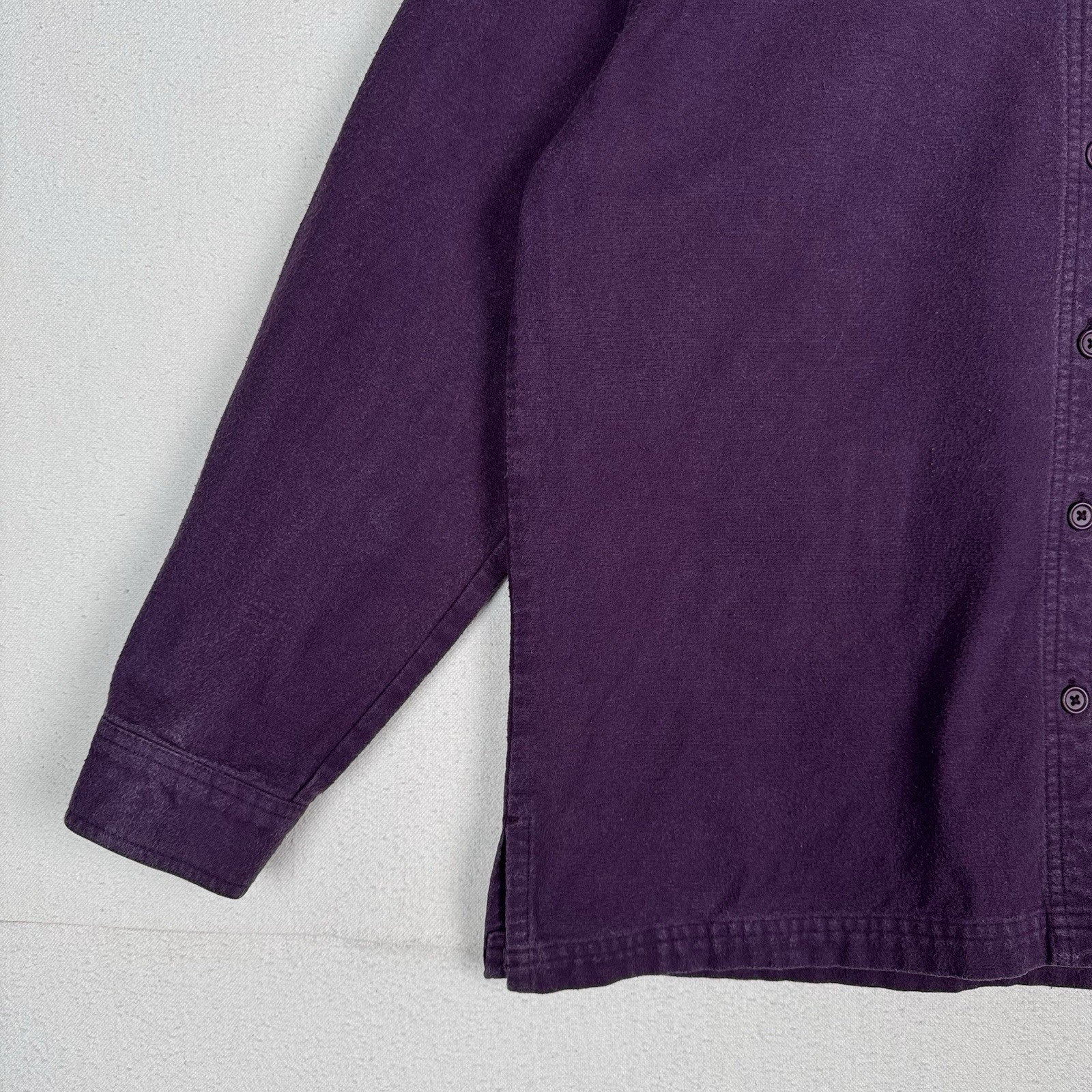 Vintage LL Bean Chamois Flannel Shirt Women’s Medium Plum Purple Button Up