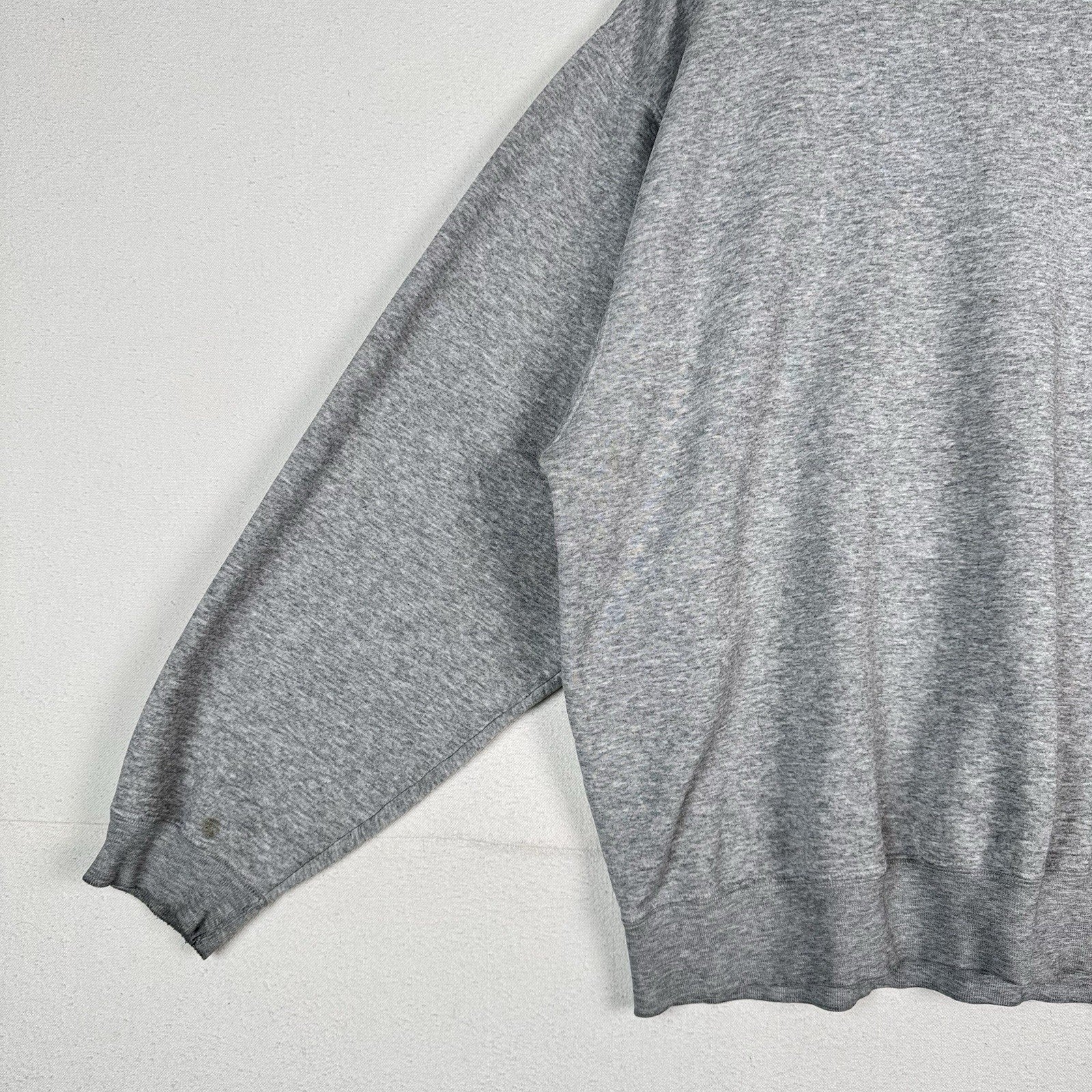 Vintage 90s Nike Center Check Grey Pullover Sweatshirt XL Distressed