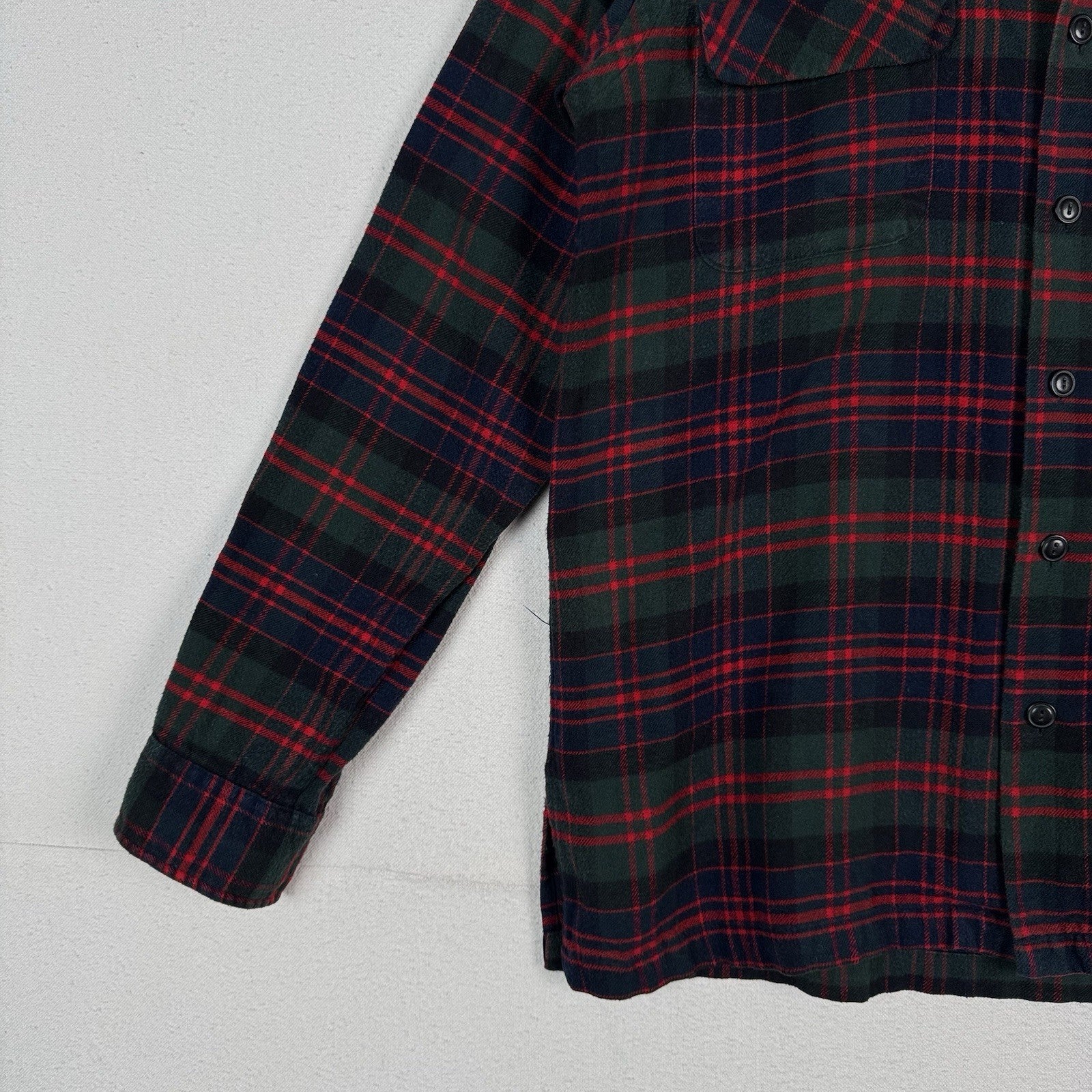 Vtg Ralph Lauren Polo Sport Tartan Plaid Flannel Ski Camp Work Shirt Mens Size M