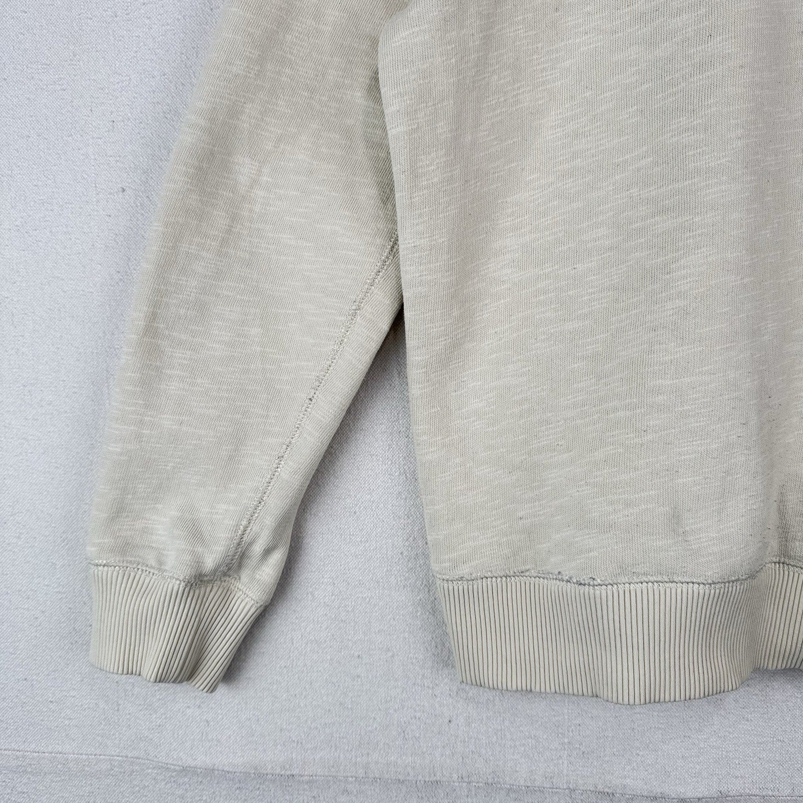 Polo Ralph Lauren Boy’s Large 14/16 Spell Out Crew Cream Sweatshirt Pocket *Read