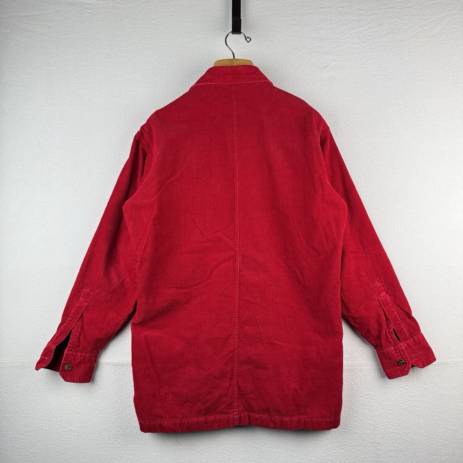 70’s Vtg JCPenney The Men’s Shop Men’s M Red Corduroy Quilt Jacket ‘73 BSA Patch
