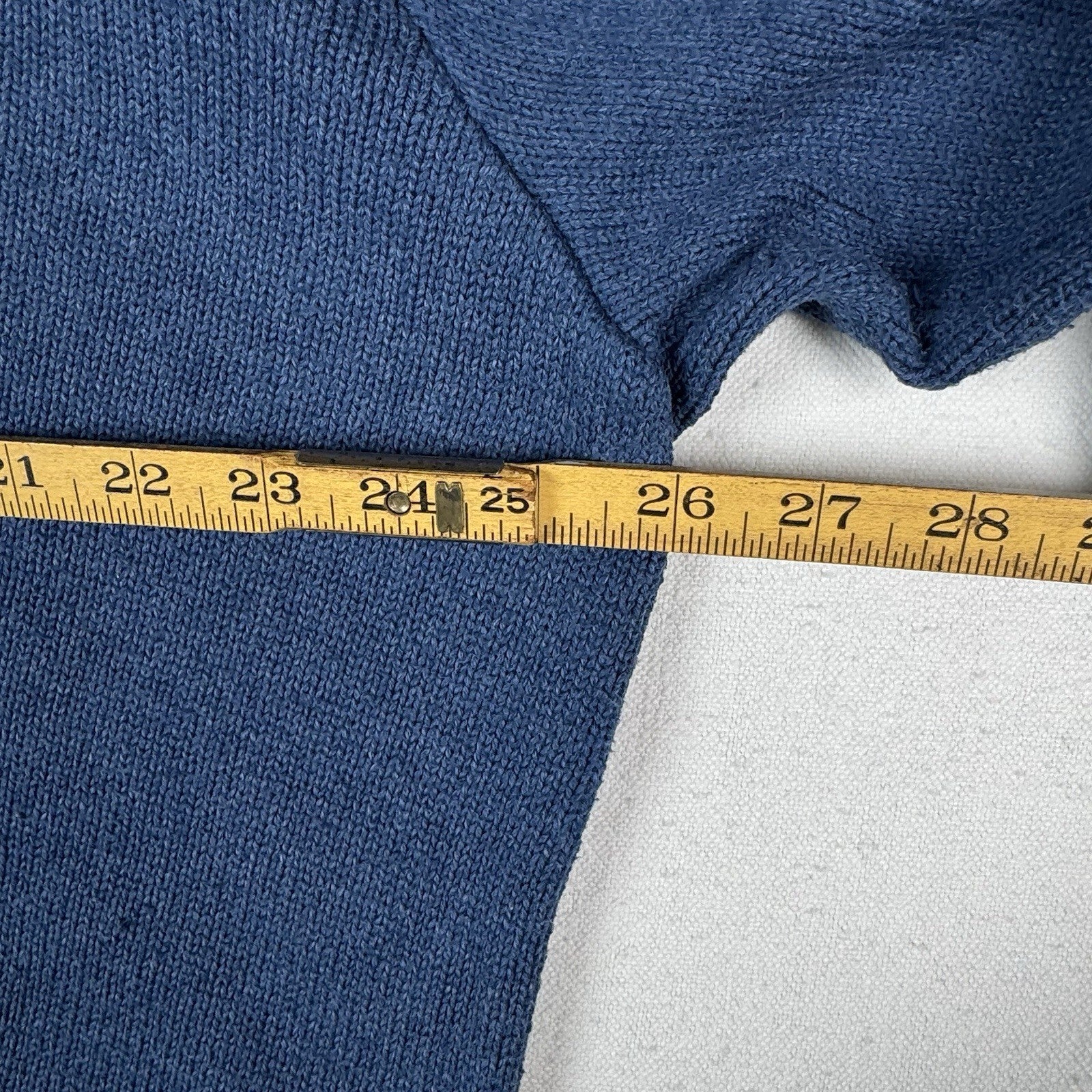 Polo Ralph Lauren 1/4 Button Neck Sweater Men’s 2XL XXL Blue Cotton Pullover