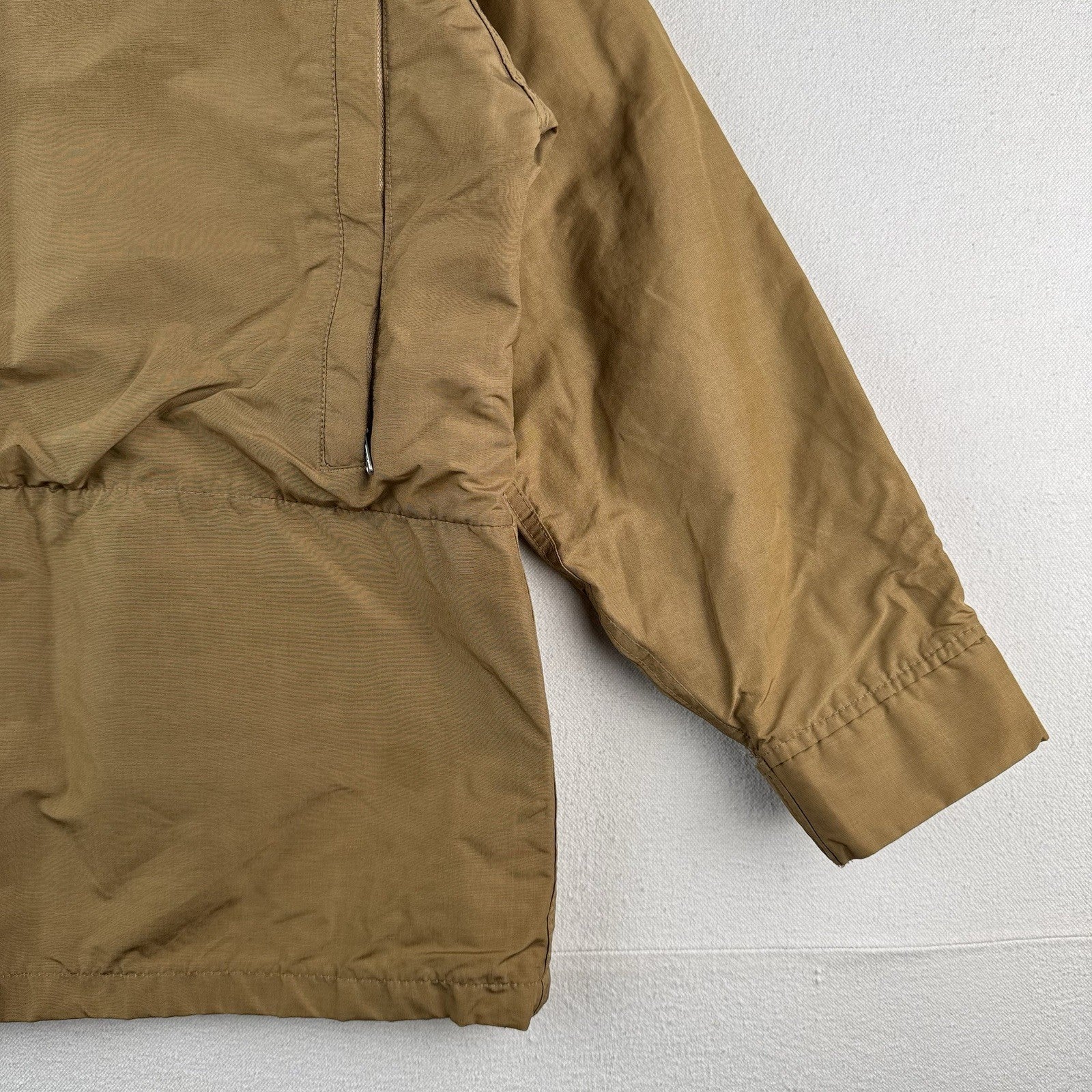 70's Vtg Woolrich Medium Mountain Parka Tan Wool Flannel Lined Made In USA *Read
