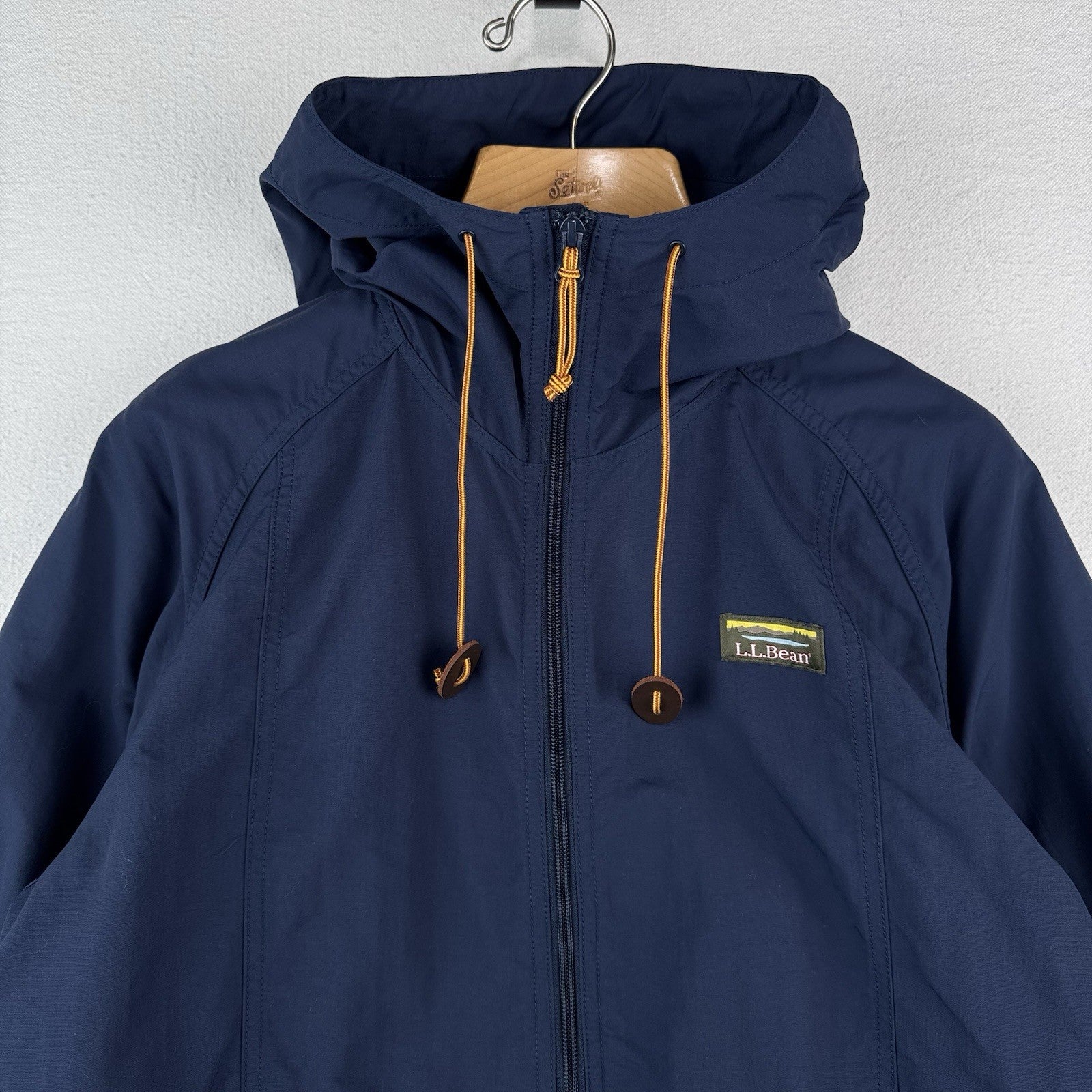 LL Bean Men's Mountain Classic Full Zip Hooded Men’s M Jacket Nautical Navy Blue
