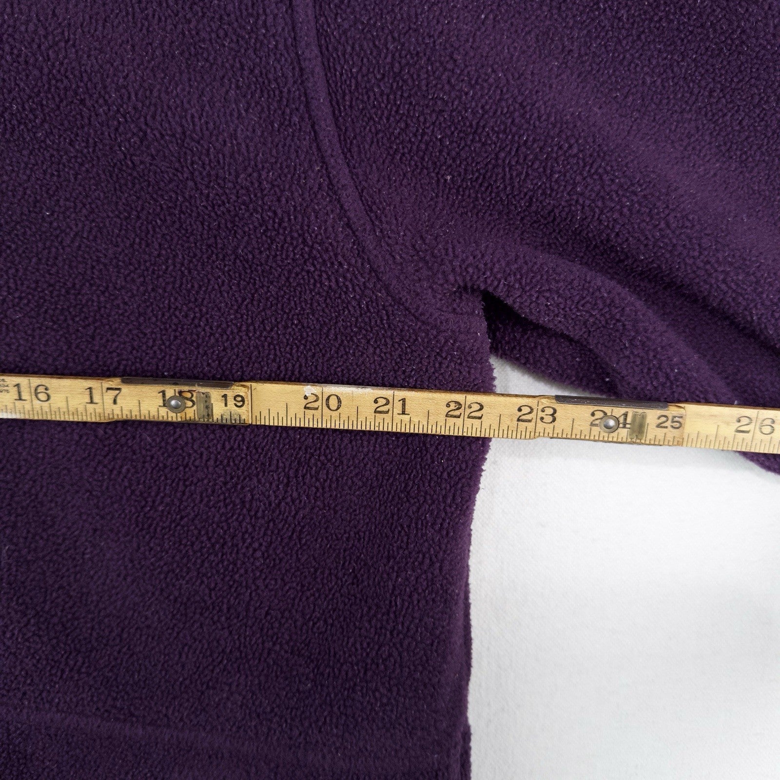 80’s Vtg LL Bean Embroidered Lined Fleece 1/4 Zip Jacket Purple Women’s XL