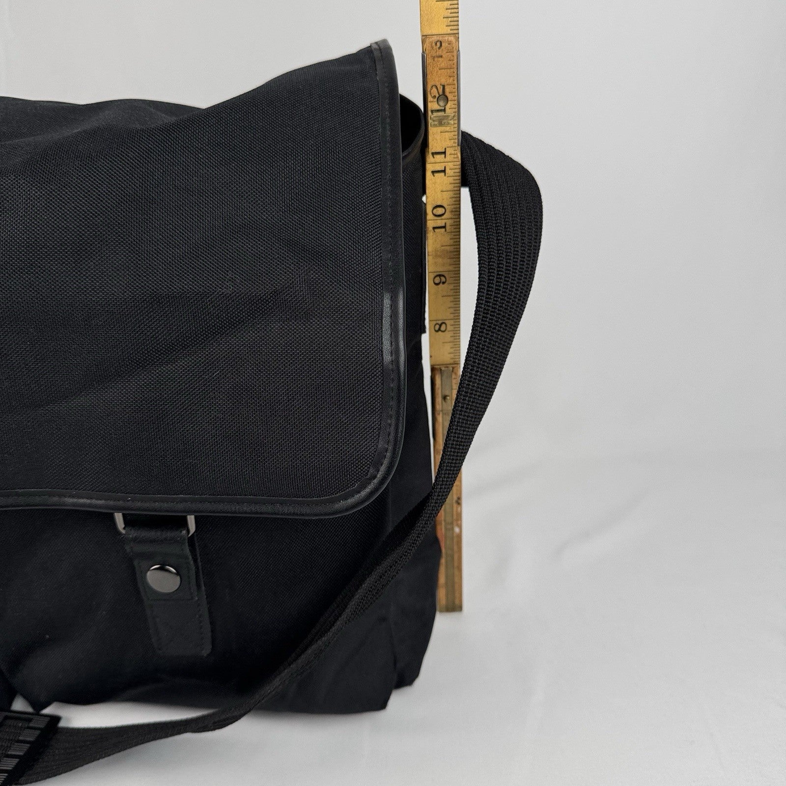 Ralph Lauren Large Canvas Satchel Commuter Travel Black Computer Bag 16”