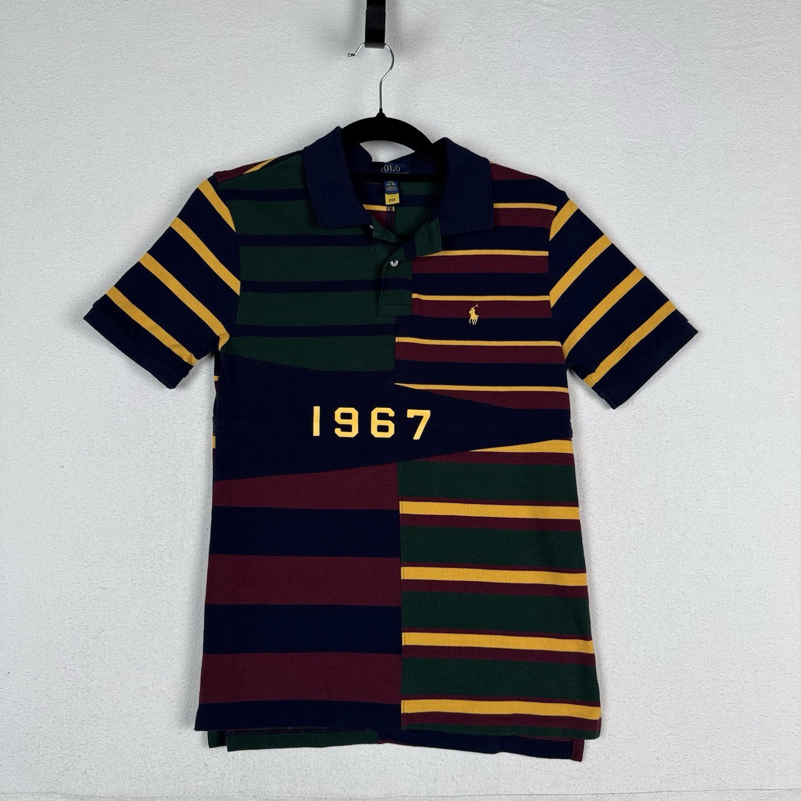 Polo Ralph Lauren Varsity Pennant Polo Shirt Boys L 14-16 Yacht 1967 Rugby