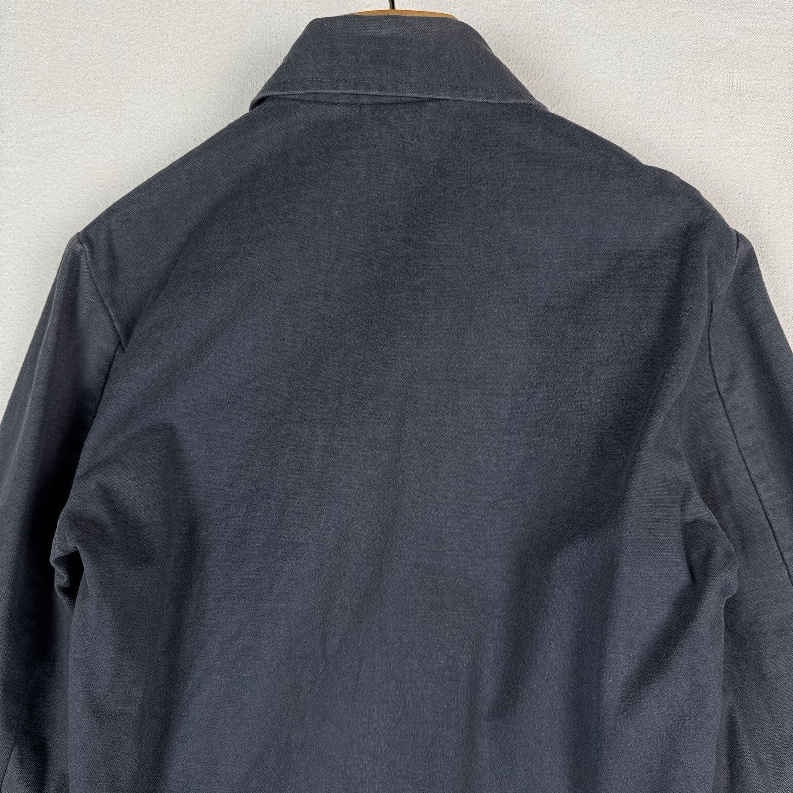 50s 60s True Vintage Ideal Gray Flannel Work Shirt Made In USA Small *Read
