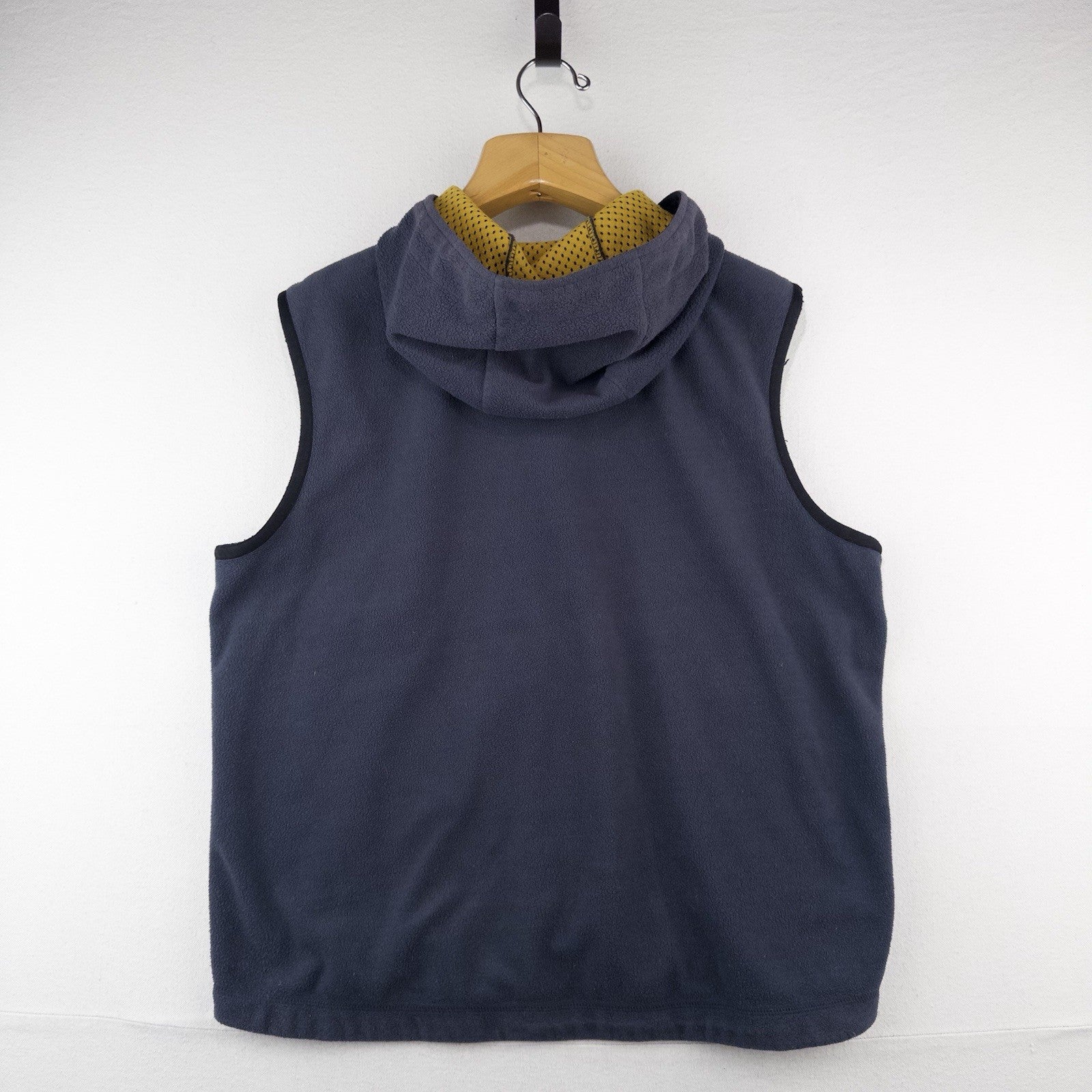 90’s Vtg Gap Fleece Hooded Vest Mens M Blue Full Zip