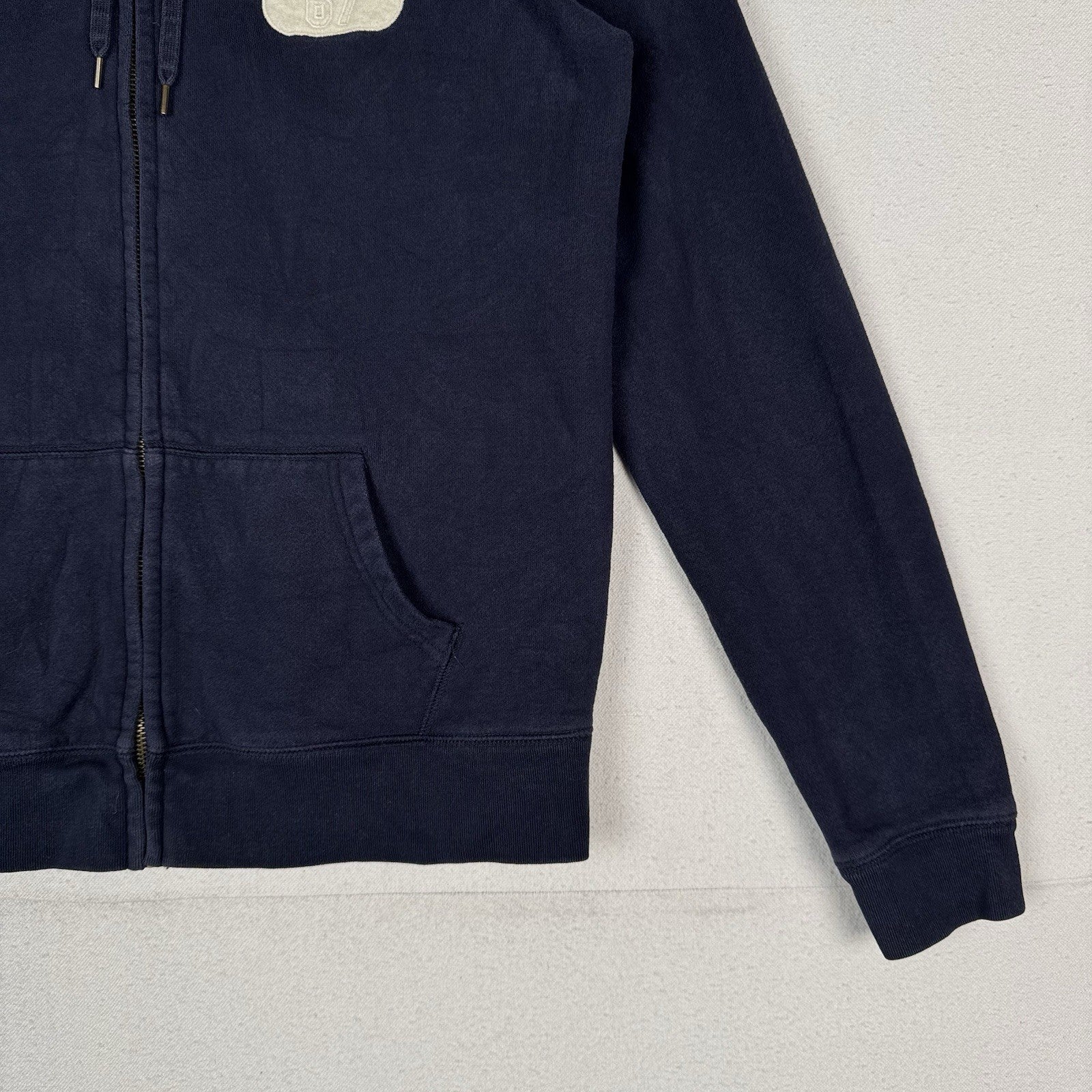 Polo Jeans Ralph Lauren Embroidered RL67 Zip Hoodie Women's Large Youth XL Blue