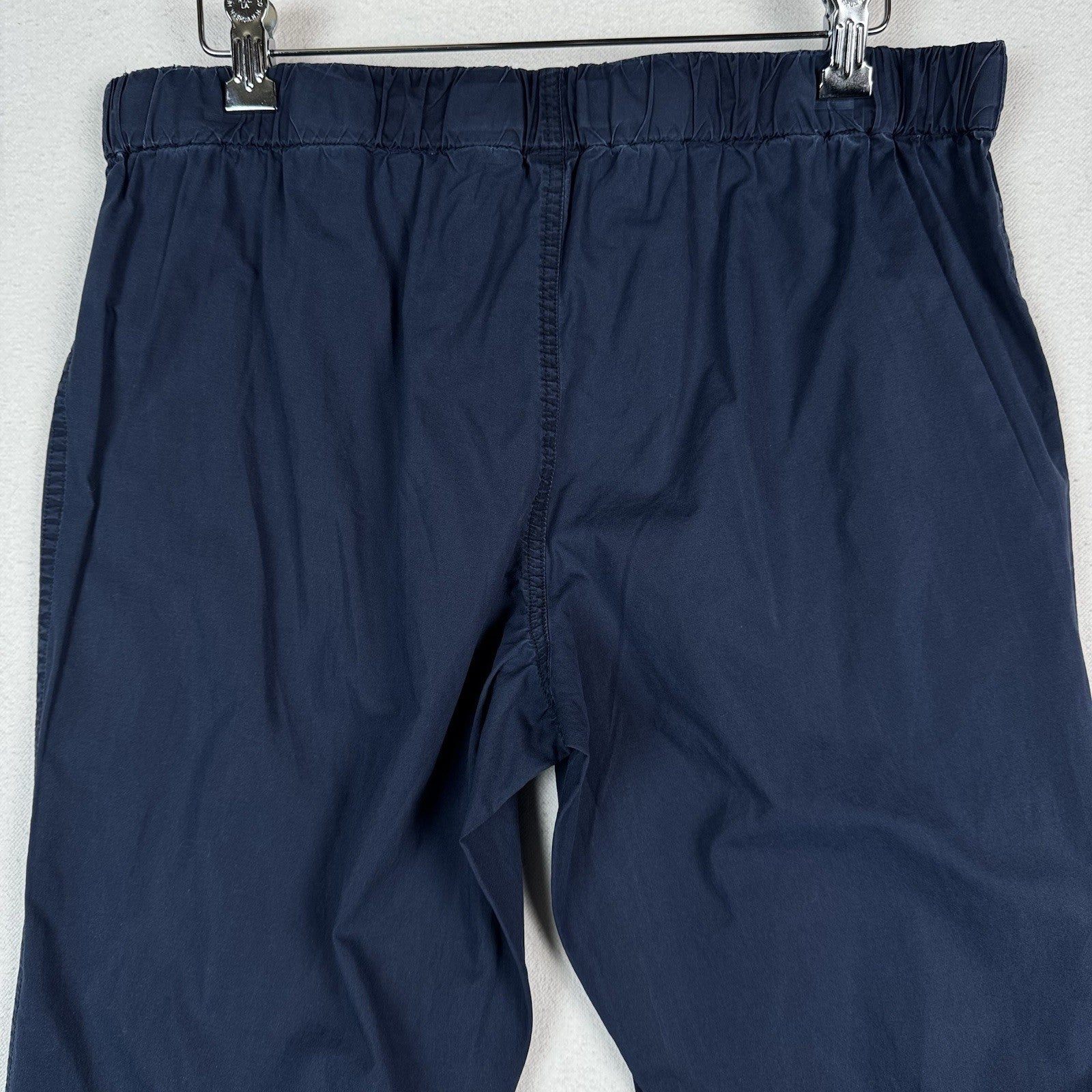 J. Crew Pajamas Loungewear Set Women's Small Navy Blue White Piping Long Sleeve