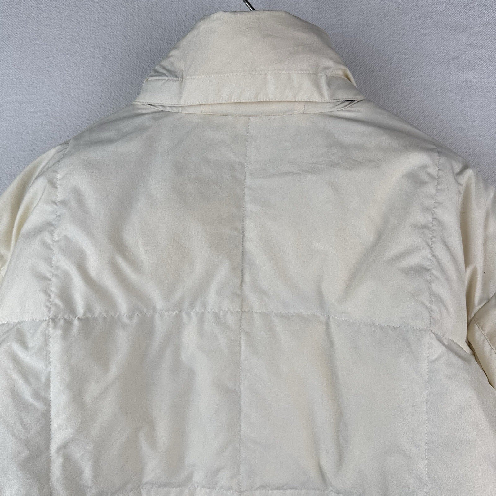 90’s Vtg Polo Ralph Lauren Mens 2XL Down Puffer Cream Ski Jacket Stowaway Hood