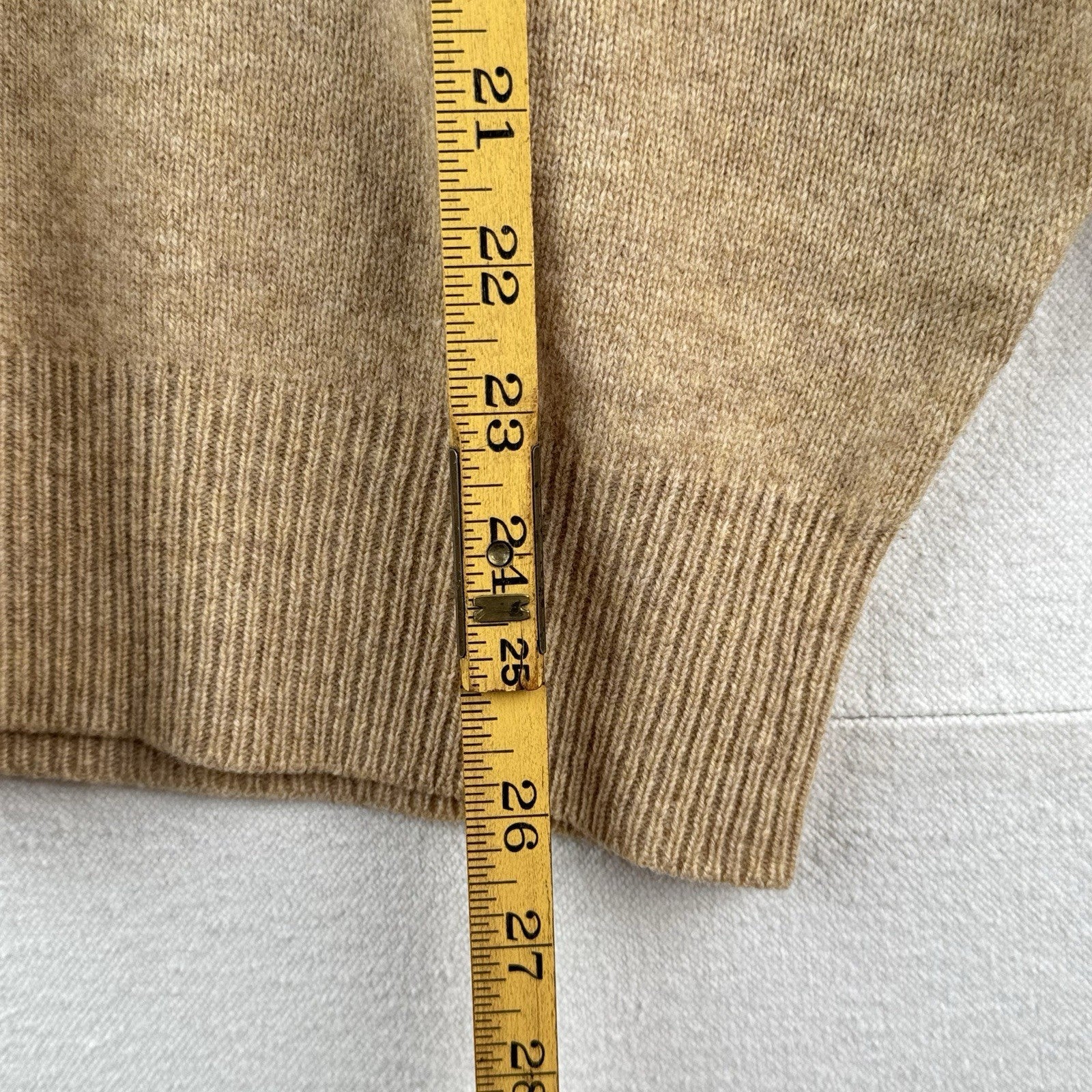 90s Vtg Polo Ralph Lauren Sweater Mens M Camel Tan Lambswool Knit Collared *Read