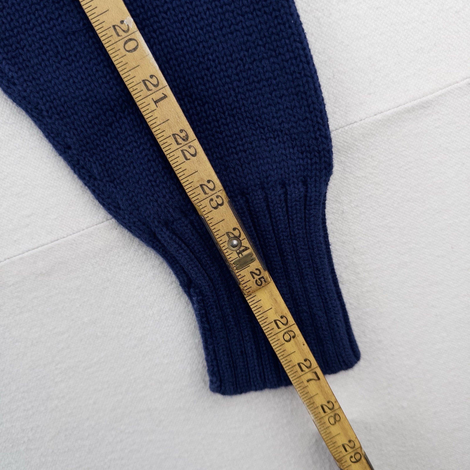 90’s Vtg Polo Ralph Lauren Turtleneck Cotton Sweater Men M Blue Black Stripe