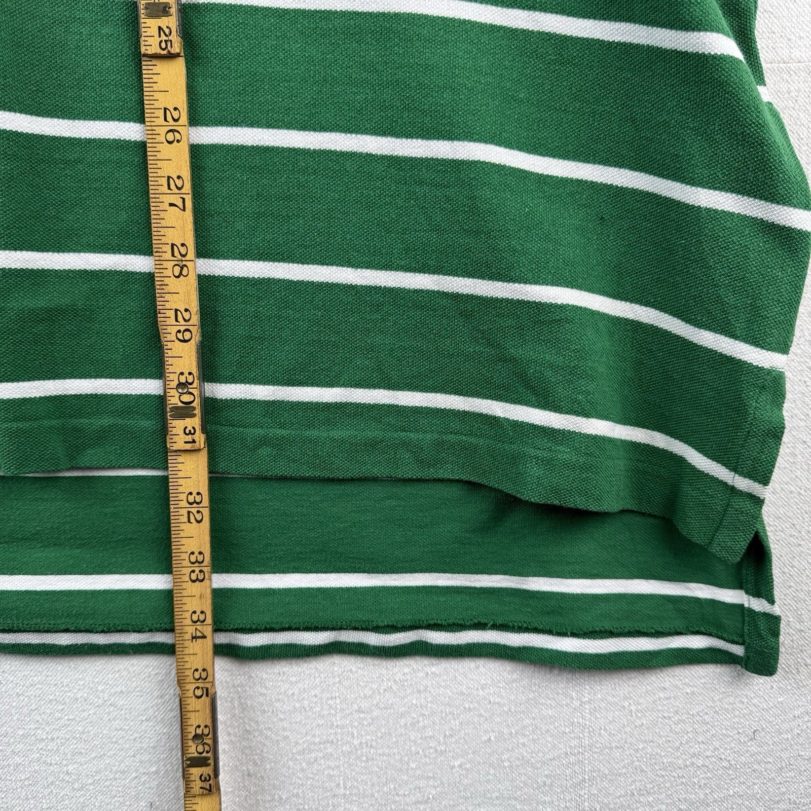 Polo Ralph Lauren Mens’s 4XB Striped Short Sleeve Polo Green White Stripe *Read
