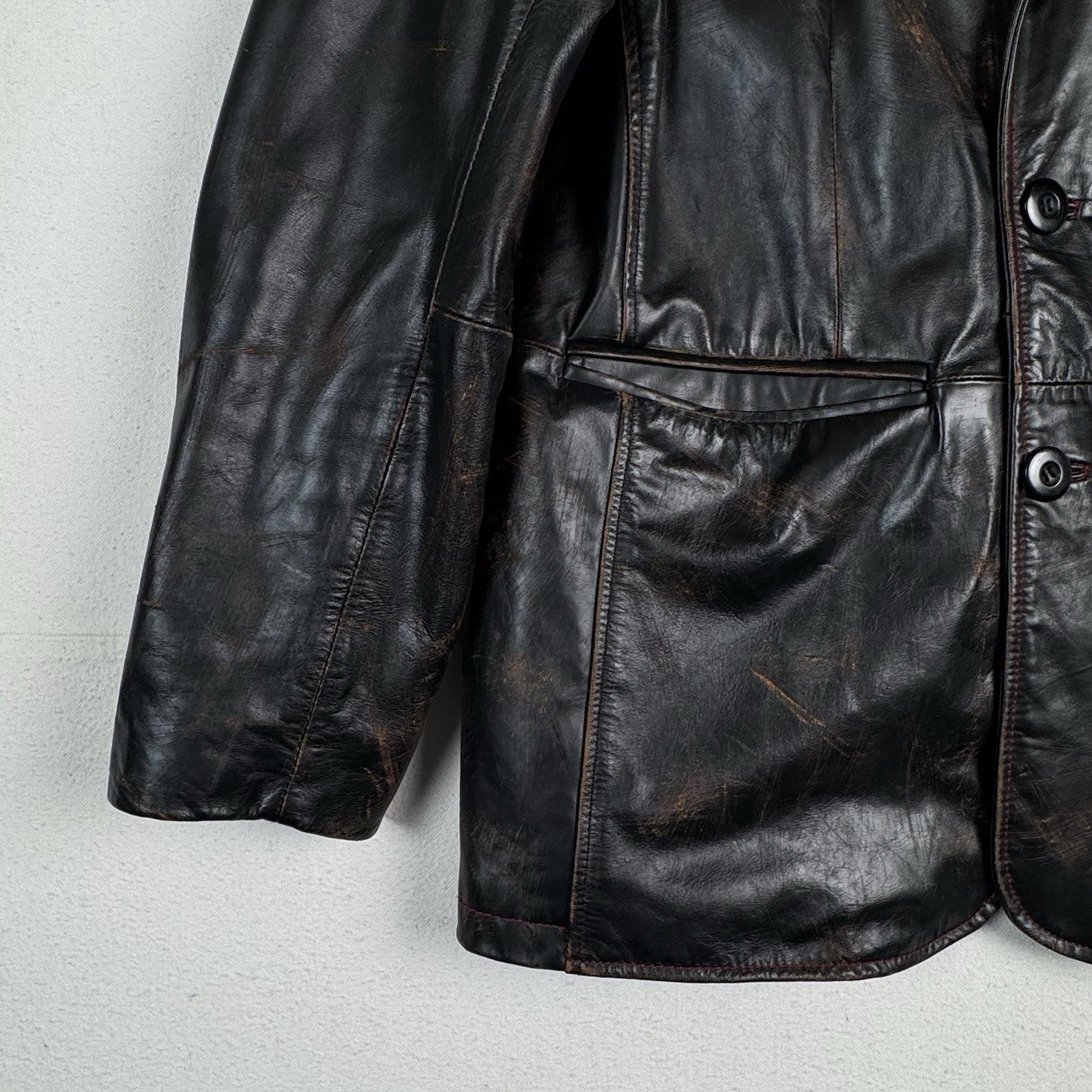 Wilsons Leather Men’s XL Illuminati Revolution Brown Jacket  Elbow Patches