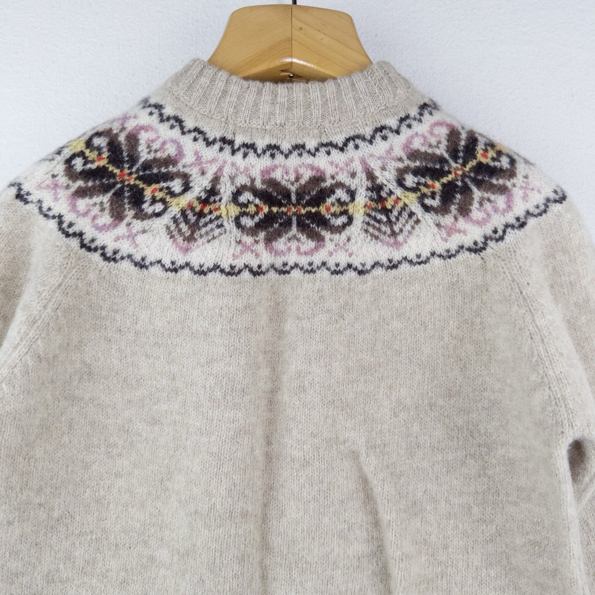 70’s Vtg Isles Knit Shetland Wool Sweater Women’s L Fair Isle Made In Scotland