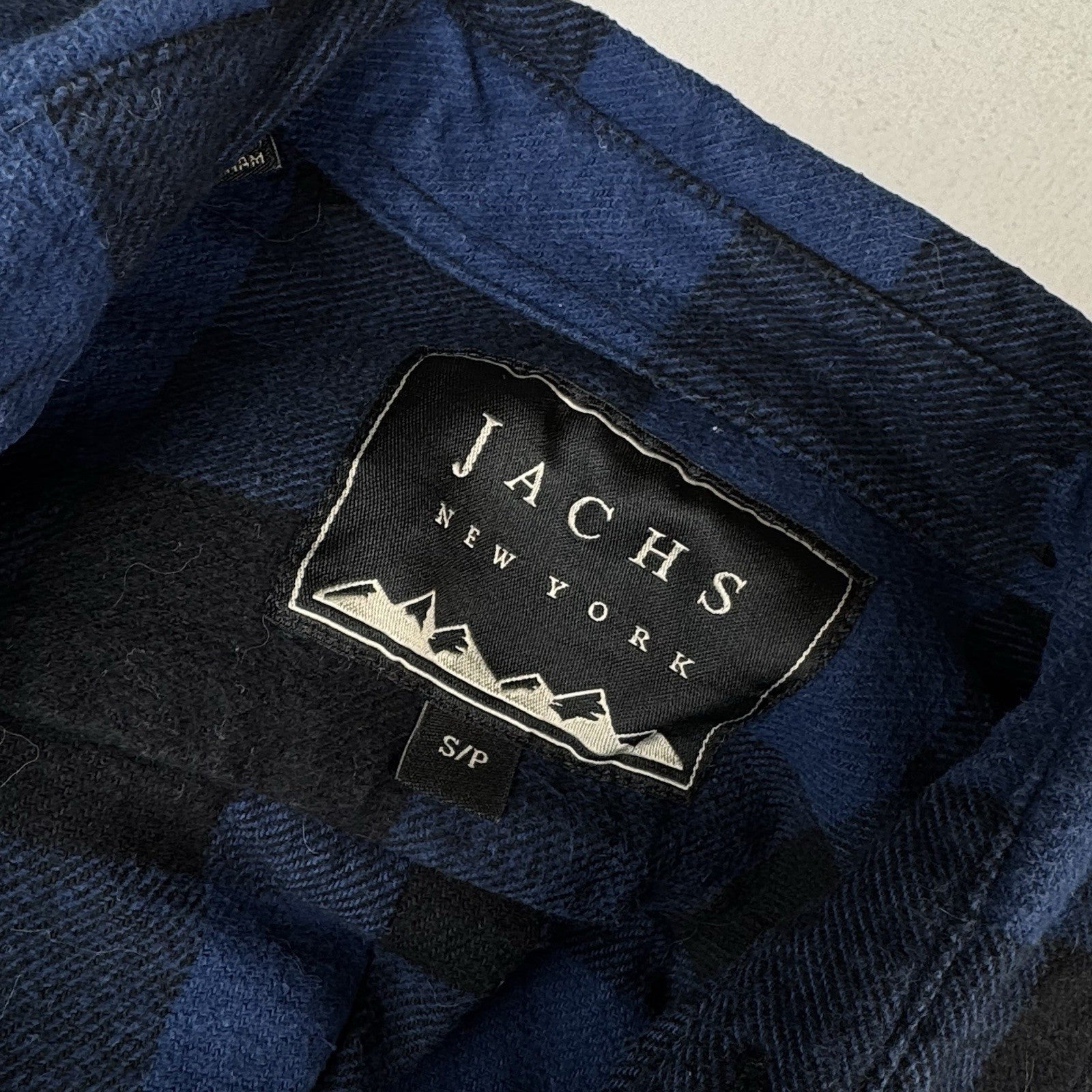 Jachs Men’s Small S Blue Black Heritage Thick Material Flannel Button Up